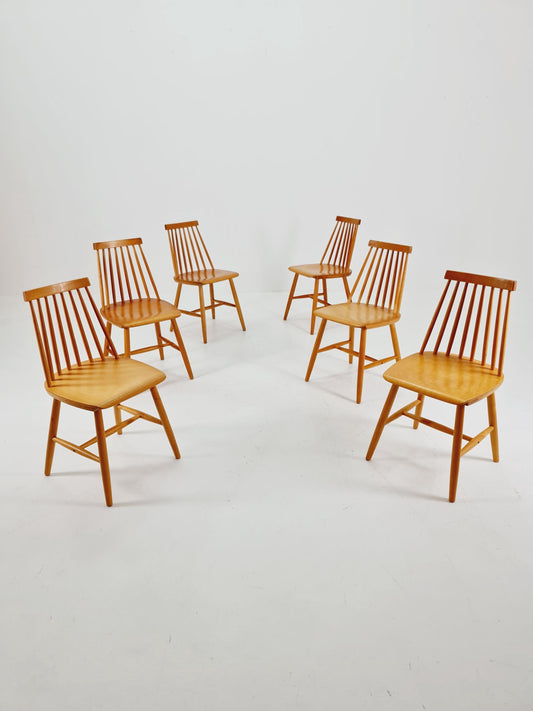 German dinning chair by Ilmari Tapiovaara style 1960s, set of 6