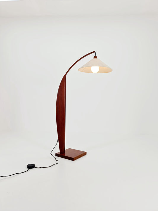 Mid century rare teak floor lamp Denmark BY Domus 1960s