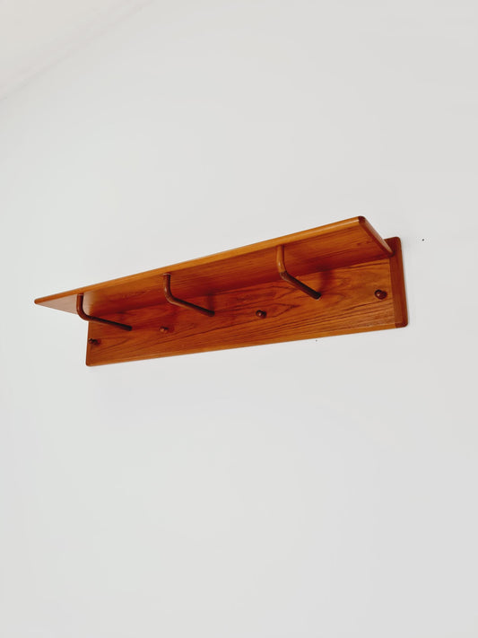 Mid century Danish Wardarobe By Vildbjerg Møbelfabrik, teak wall coat rack 1960s