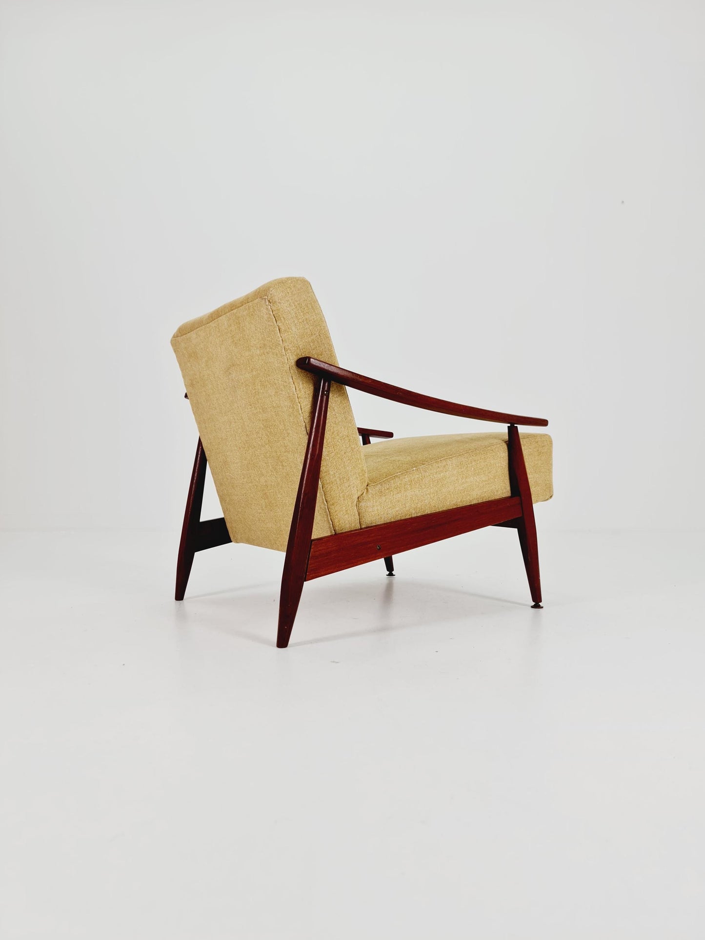 Mid Century Solid teak lounge chair/ Easy chair by Songal Denmark , 1960s