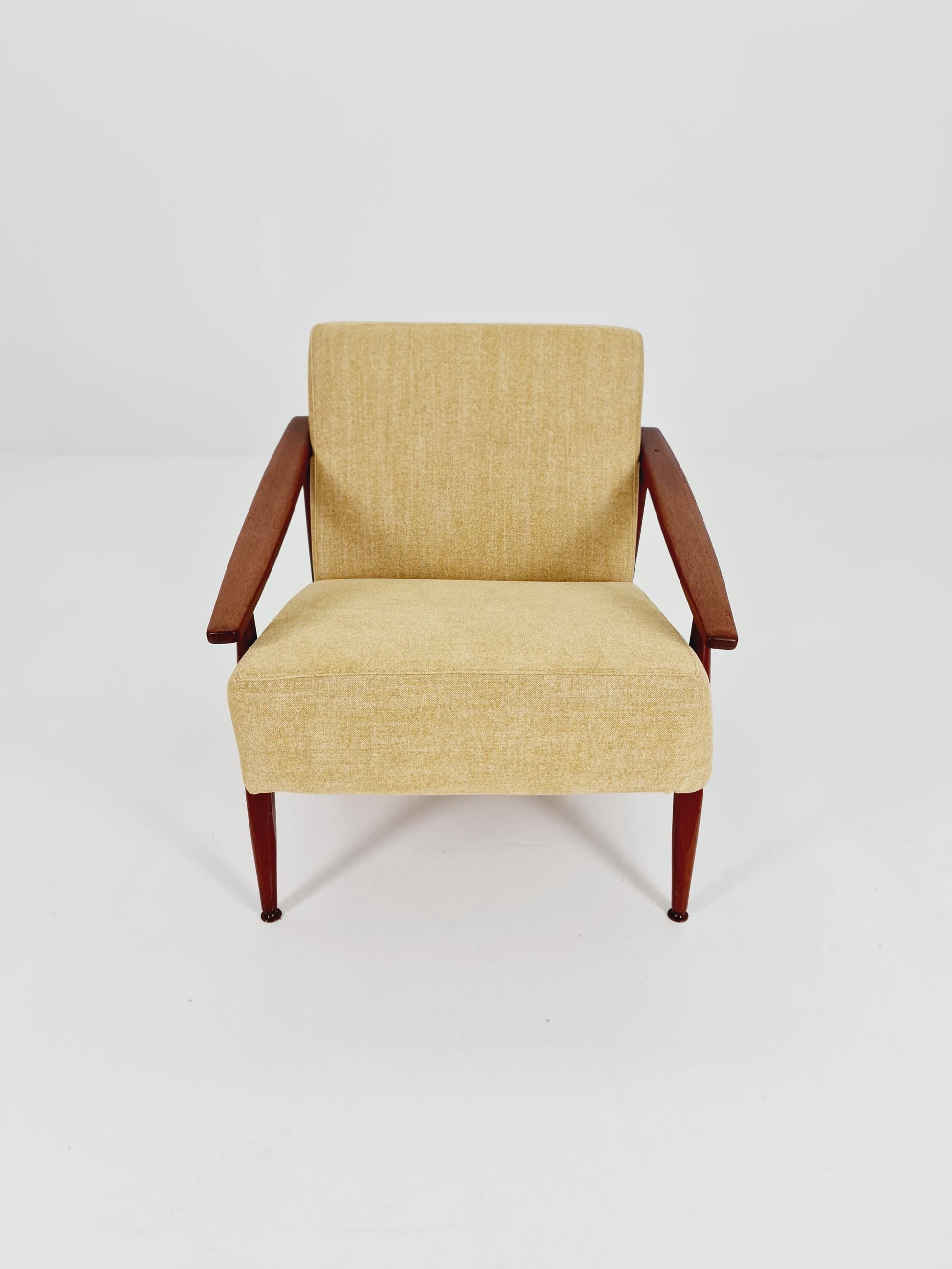 Mid Century Solid teak lounge chair/ Easy chair by Songal Denmark , 1960s