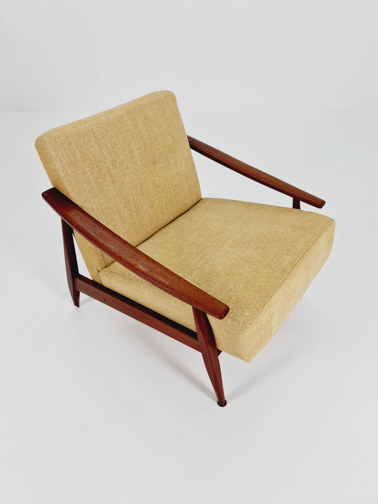 Mid Century Solid teak lounge chair/ Easy chair by Songal Denmark , 1960s