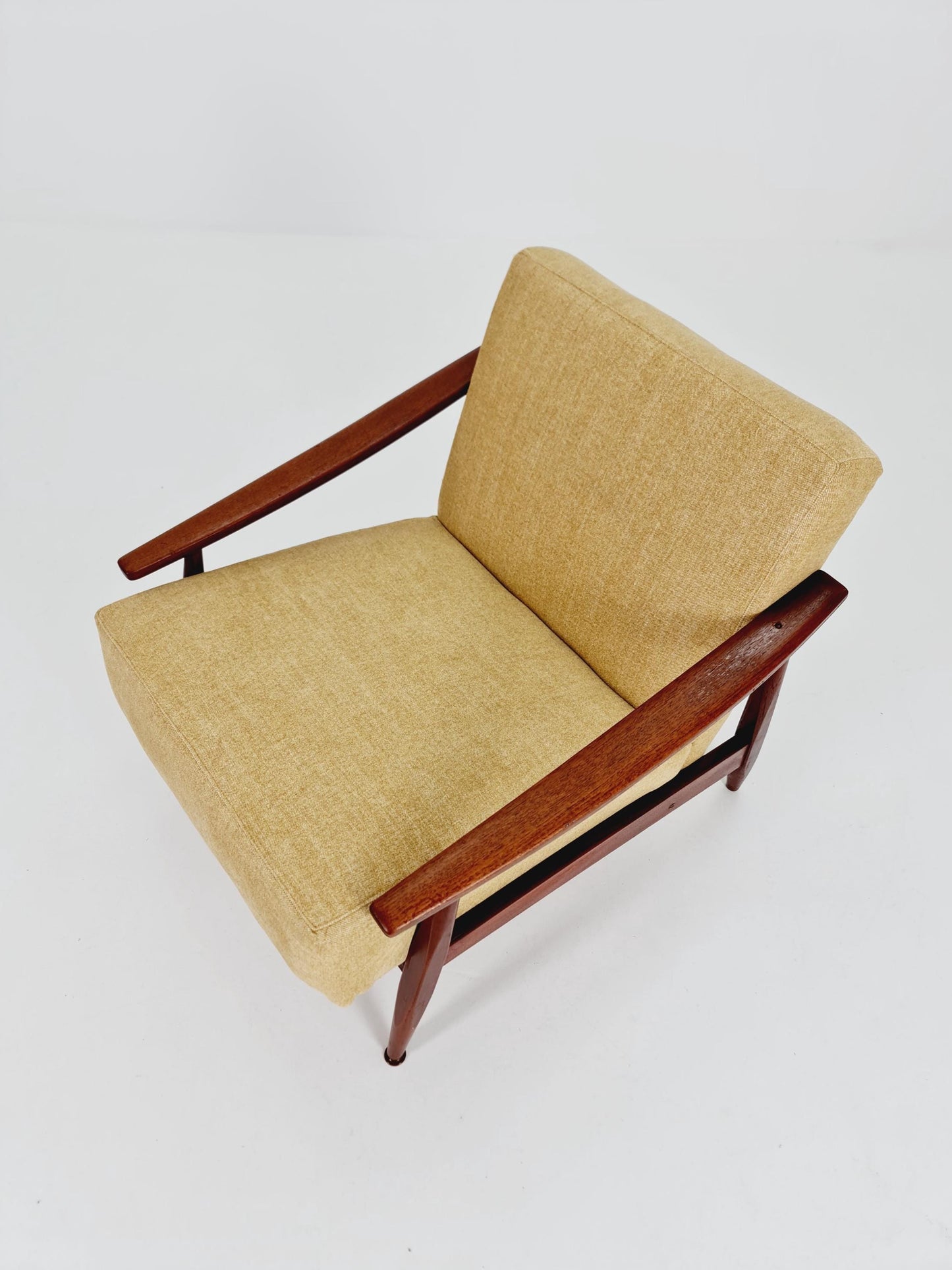 Mid Century Solid teak lounge chair/ Easy chair by Songal Denmark , 1960s