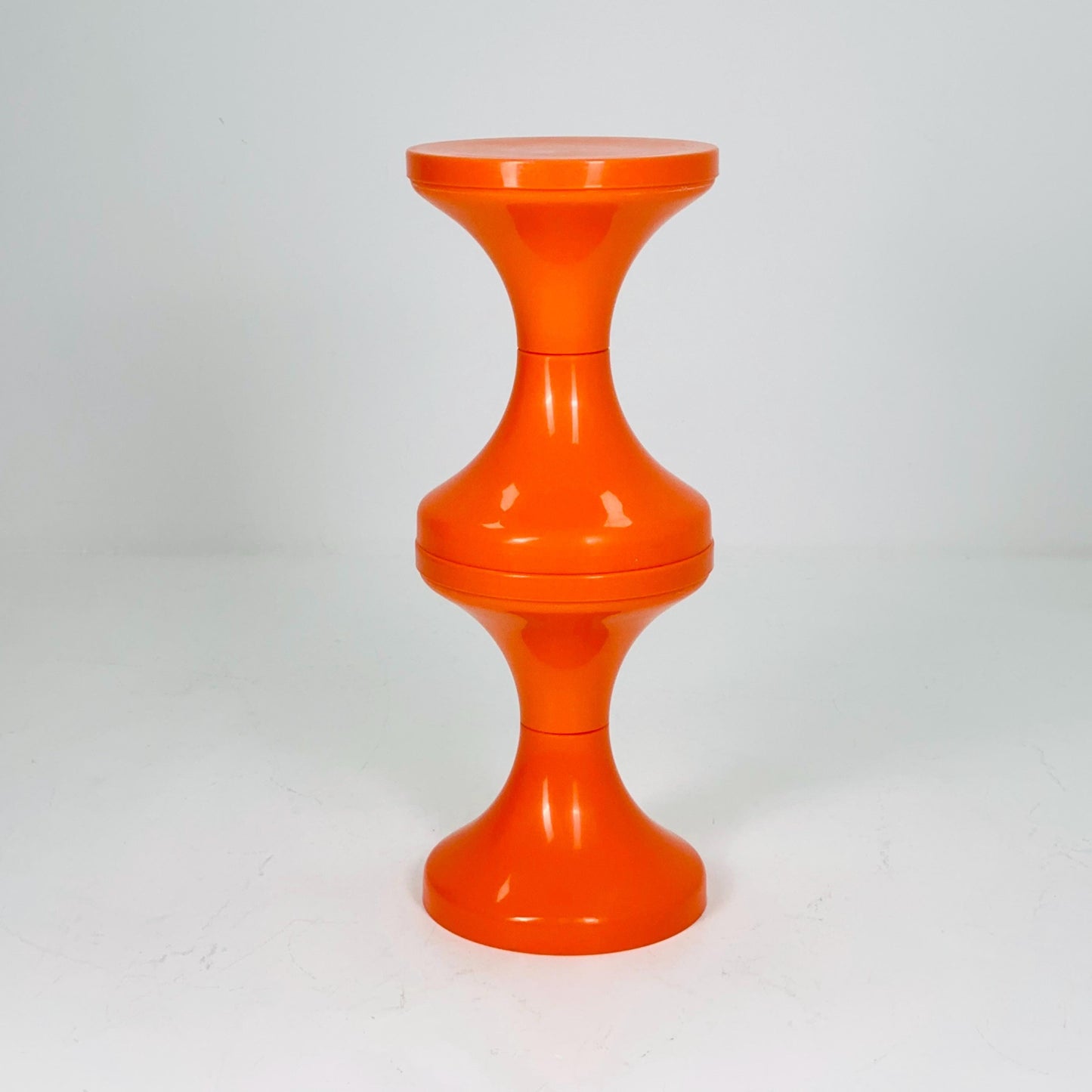 Set of 2 Space age Round German Tuilp stools plastic by Isopelka, 1970s