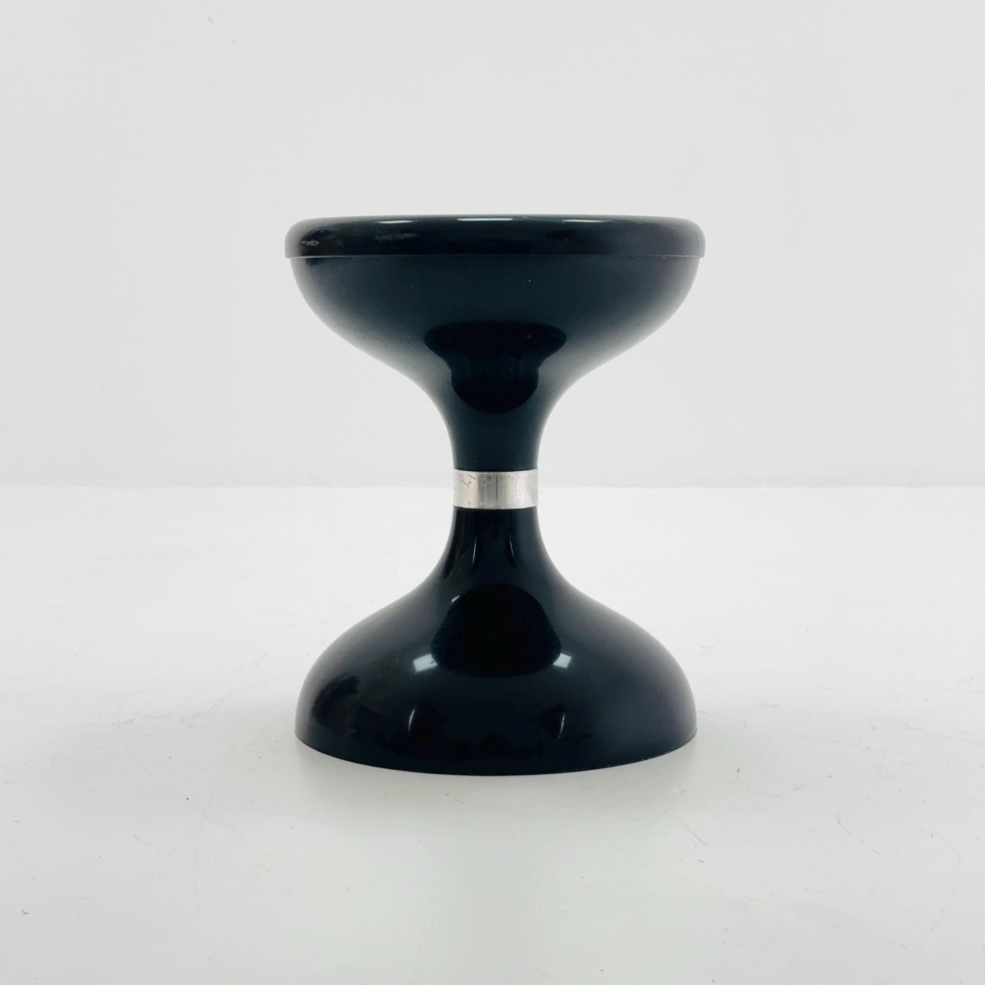 Space Age Black Plastic Stool – Robur Sgabello Americano, Italy 1970s