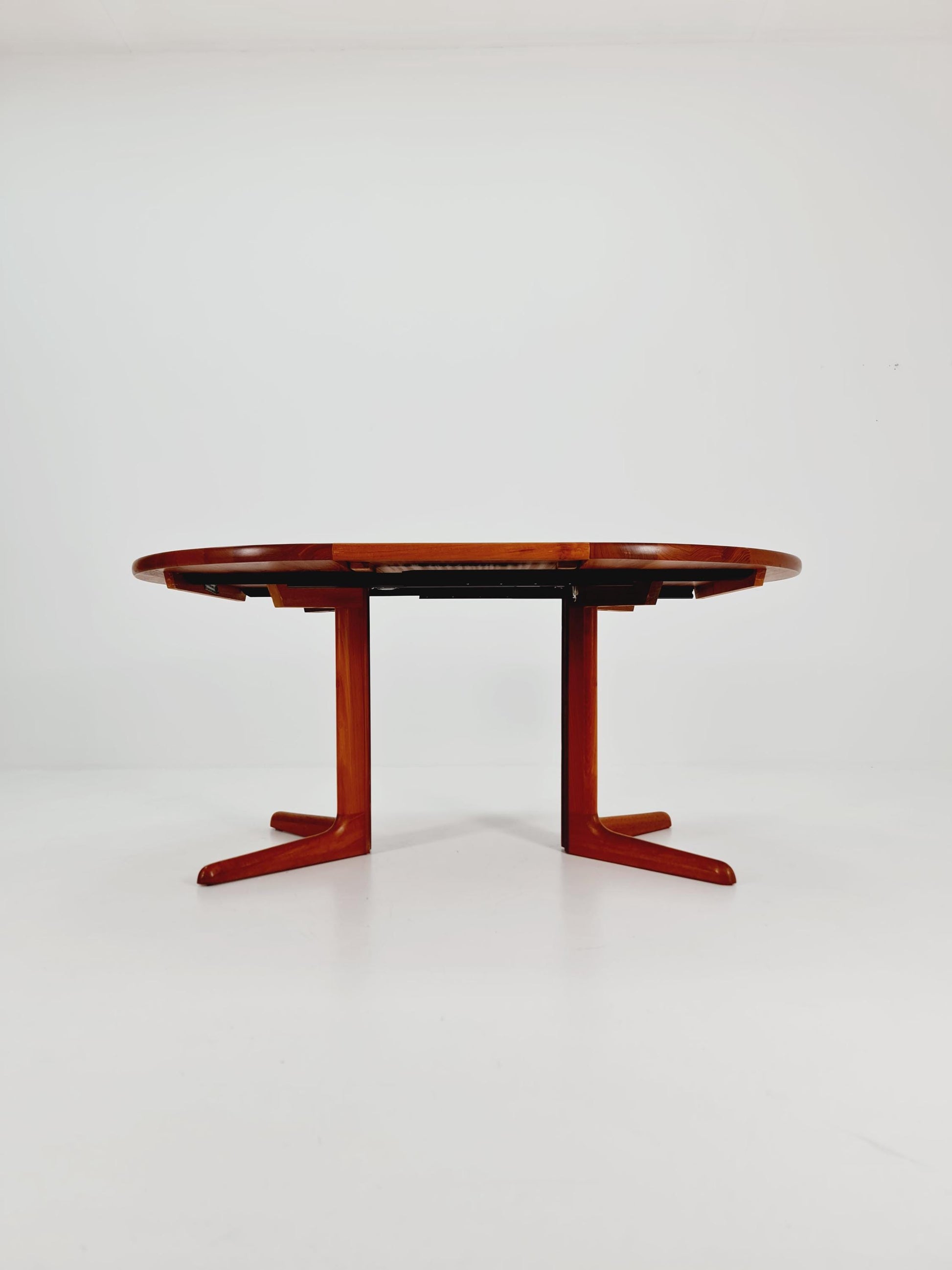 Mid century extendable Danish Modern Solid Teak dining table by Skobvy MöbelFabrik , 1970s