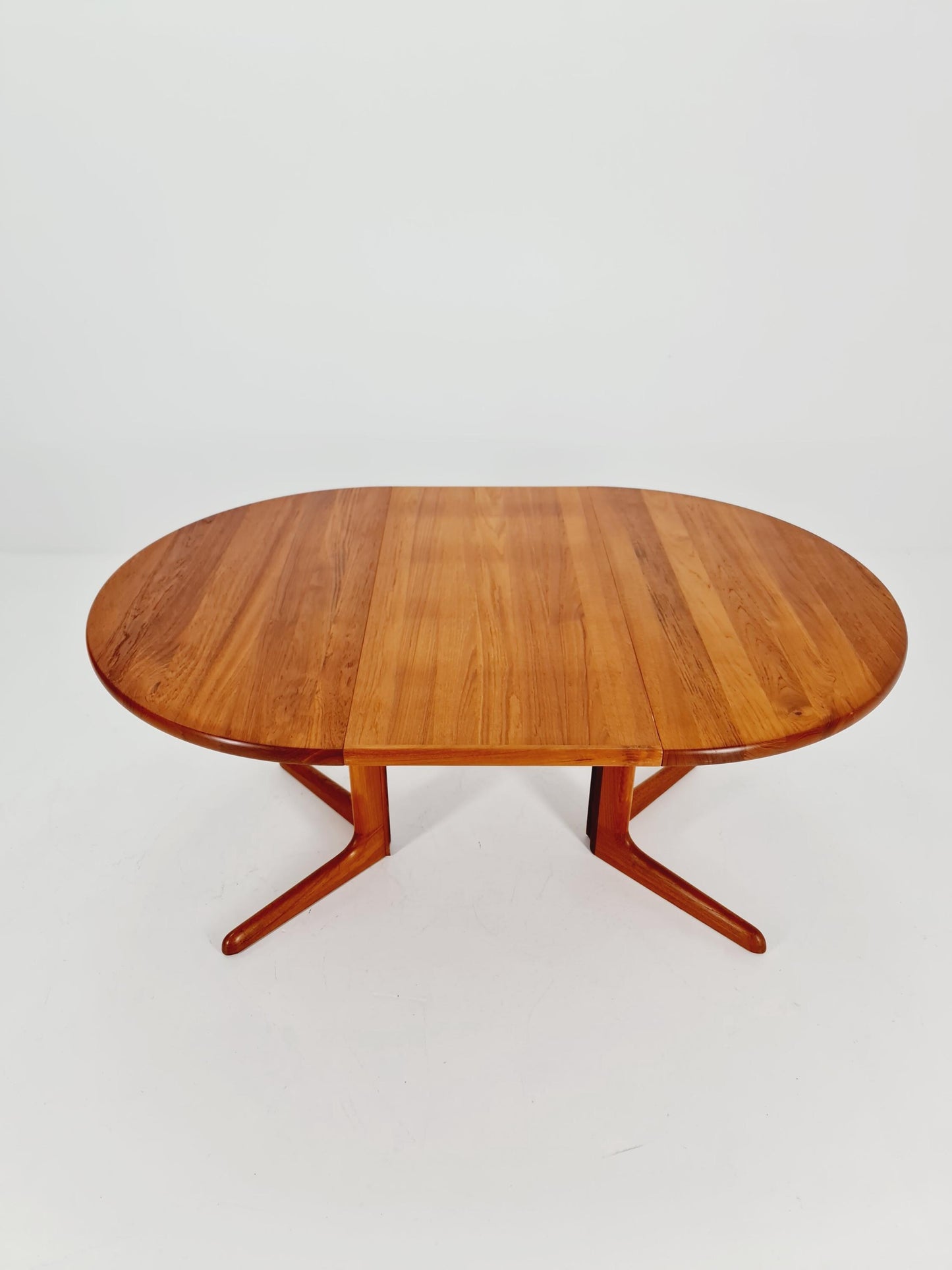 Mid century extendable Danish Modern Solid Teak dining table by Skobvy MöbelFabrik , 1970s