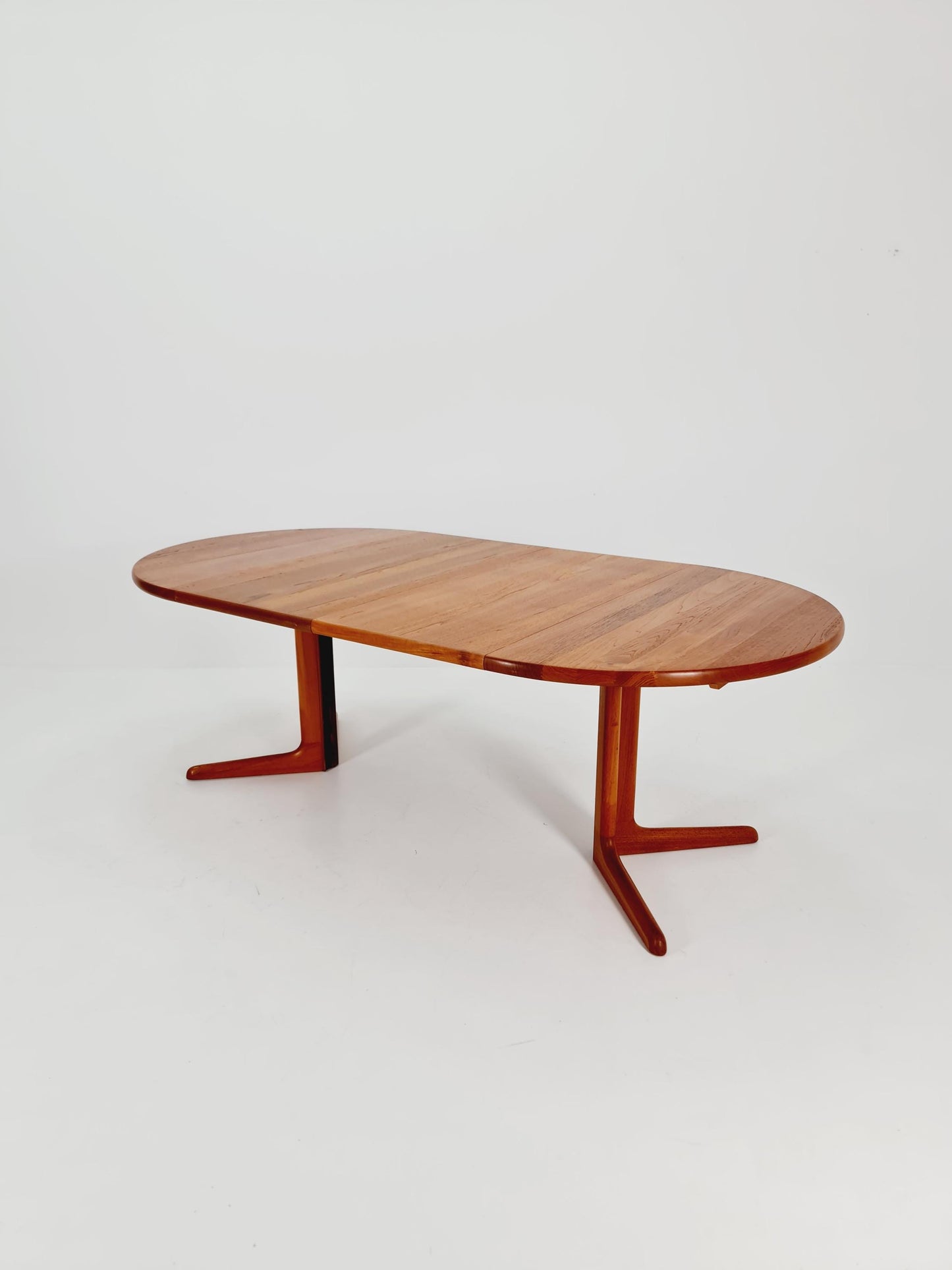 Mid century extendable Danish Modern Solid Teak dining table by Skobvy MöbelFabrik , 1970s