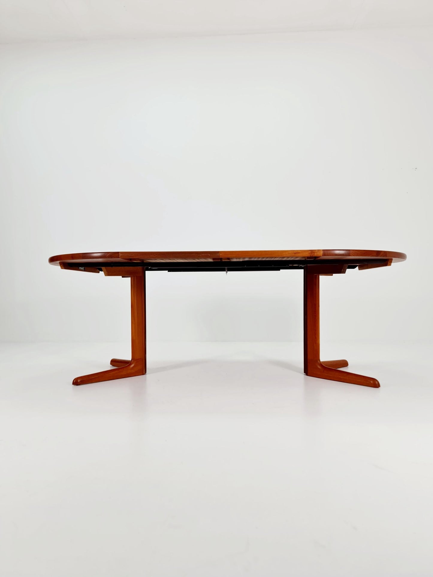 Mid century extendable Danish Modern Solid Teak dining table by Skobvy MöbelFabrik , 1970s
