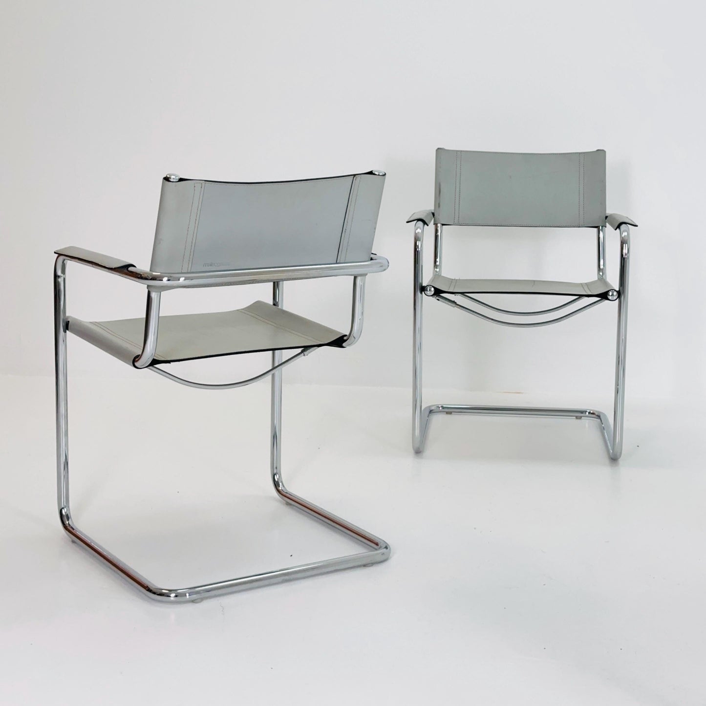 Set of 4 Mid century MG5 Centro Studi desk armchair by Mart Stam & Marcel Breuer for Matteo Grassi, 1970s Italy