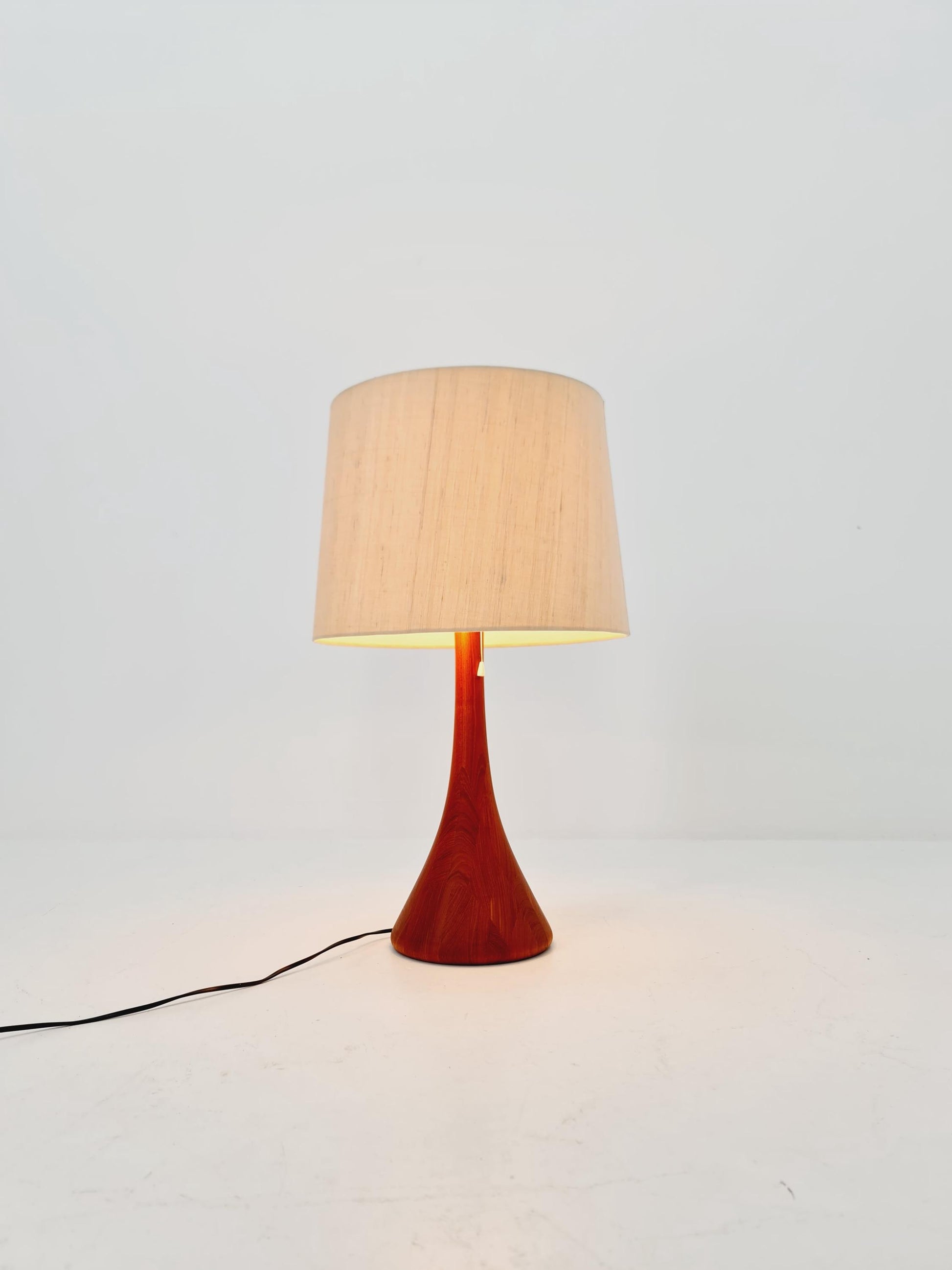 Mid century solid teak table lamp by Domus , 1960s