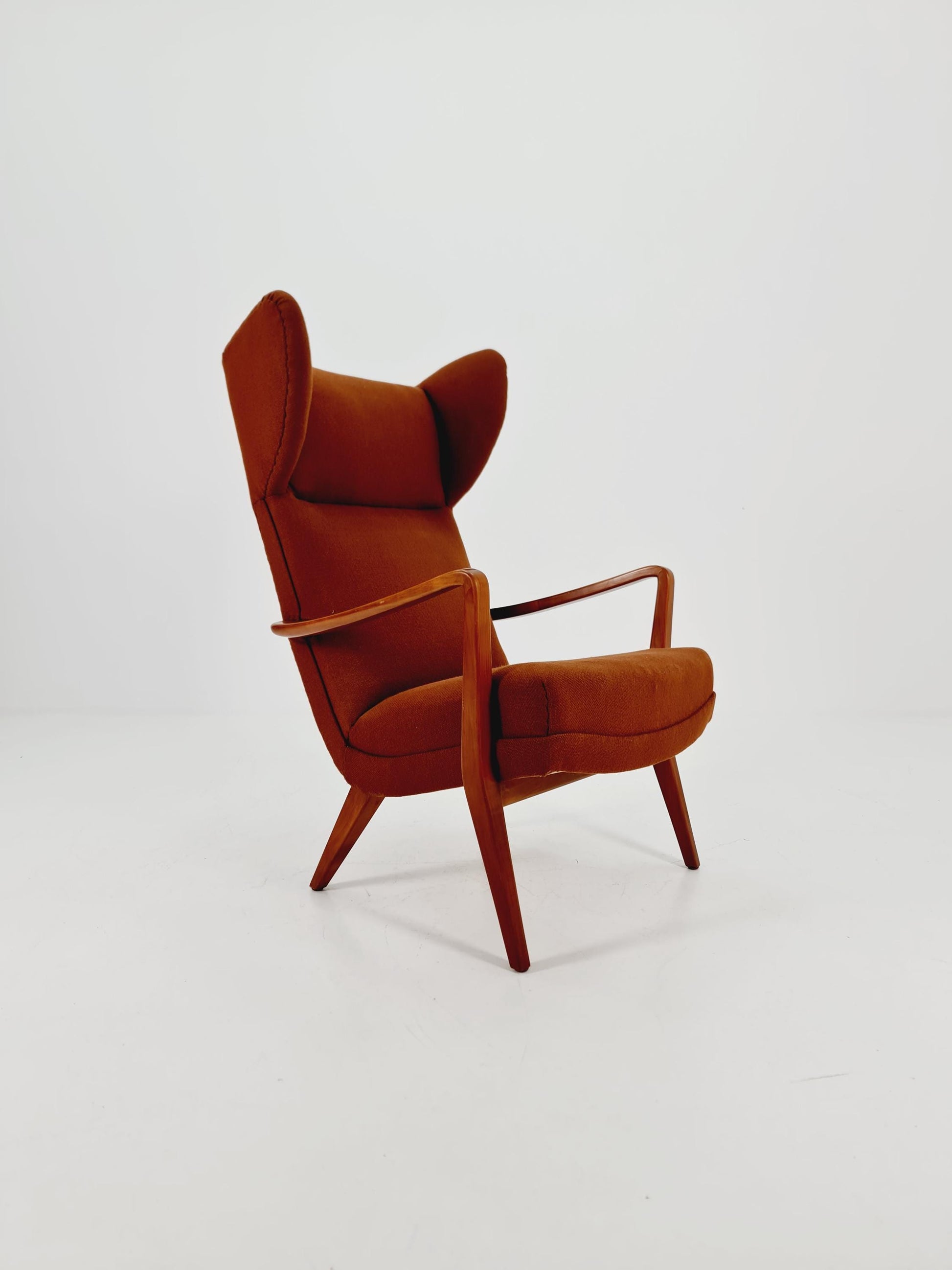 Vintage Mid century German Wing armchair 1950s