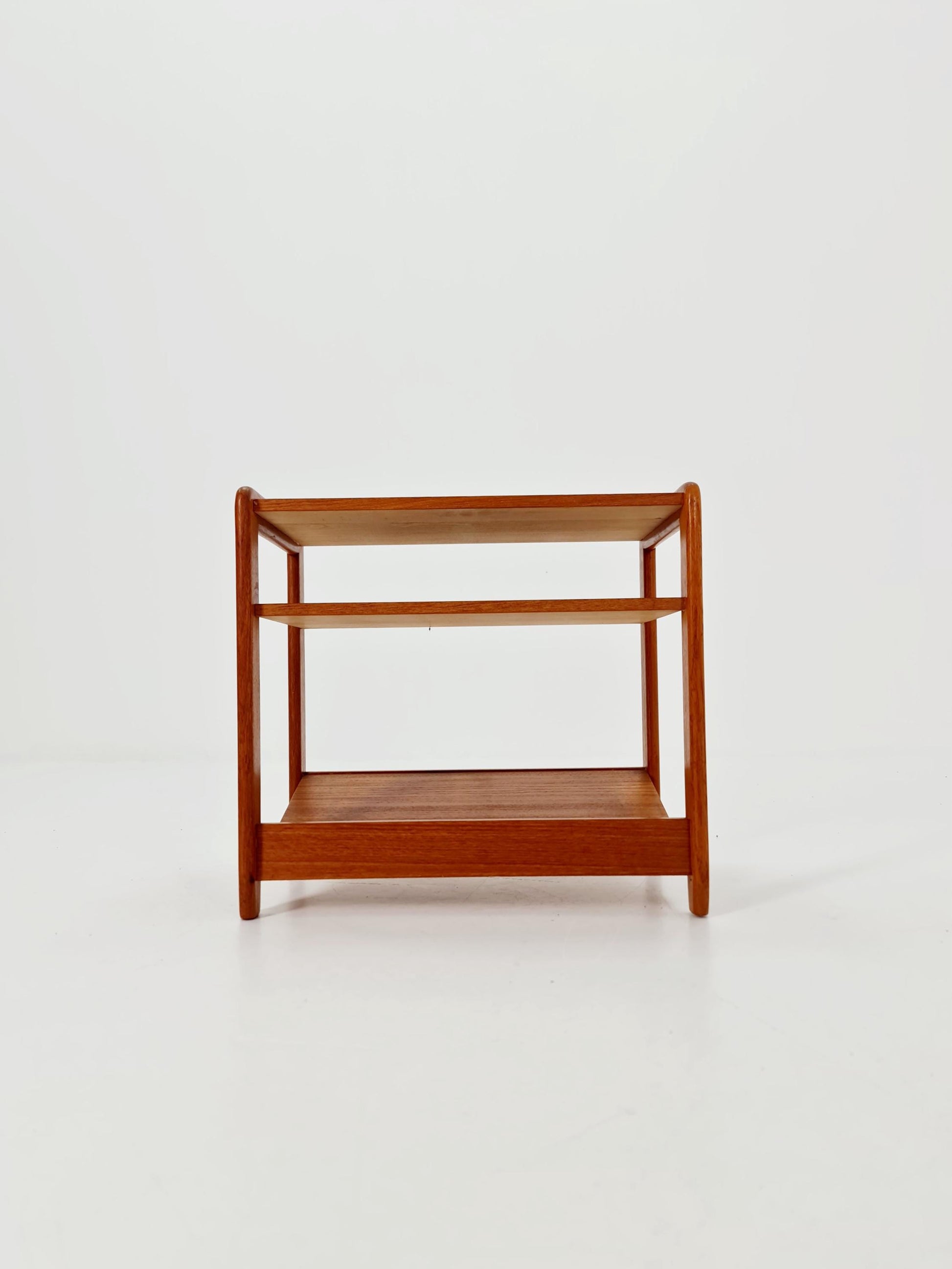 Midcentury Vintage Teak Danish Side table/ Bedside table/ with News Paper shelf