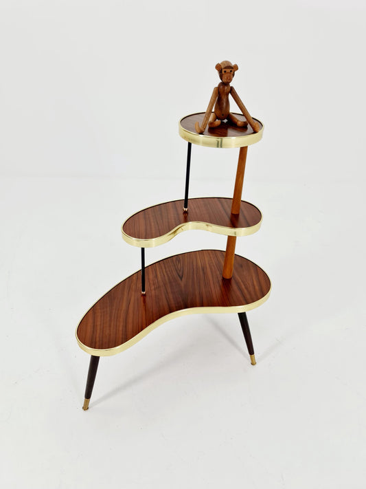 Rare Large German Plant Stand, Vintage Mid-Century Minimalist Indoor Plant Stand Side Table Retro flower table, 1950s