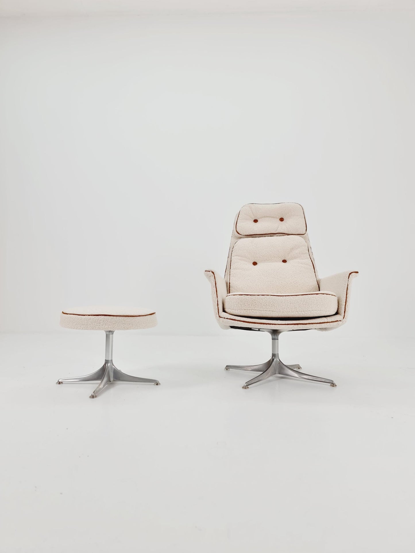 Mid-Century lounge chair with ottoman by Horst Brüning for COR , Germany 1970s