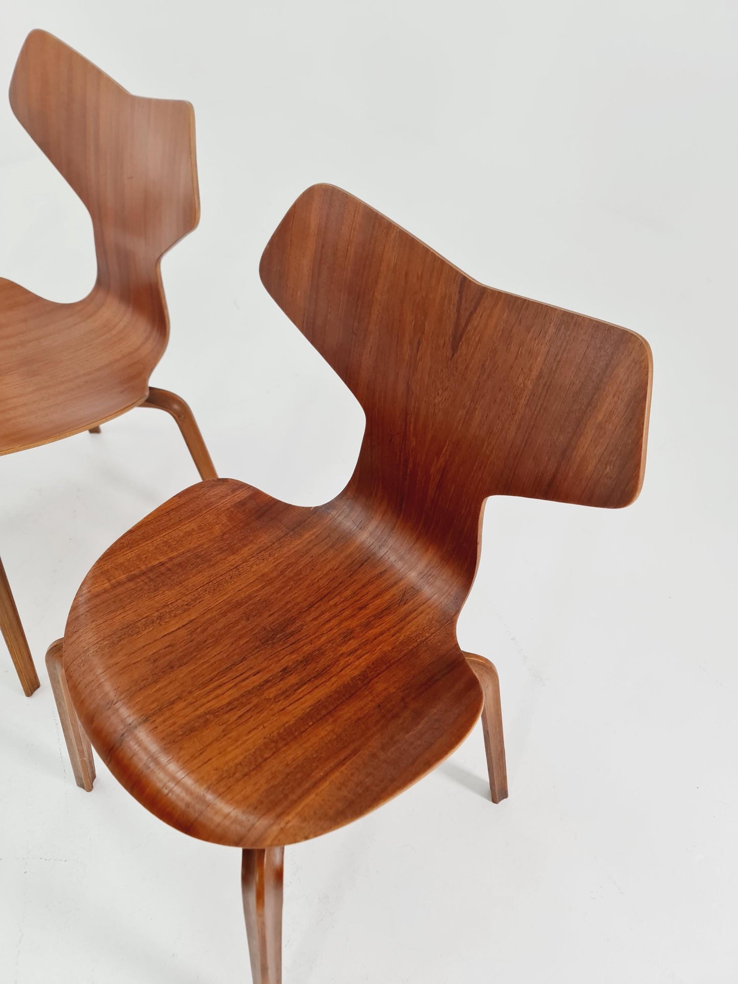 Rare Vintage Teak Dining Chairs by Arne Jacobsen for Fritz Hansen N 4130, 1950s, Set of 6