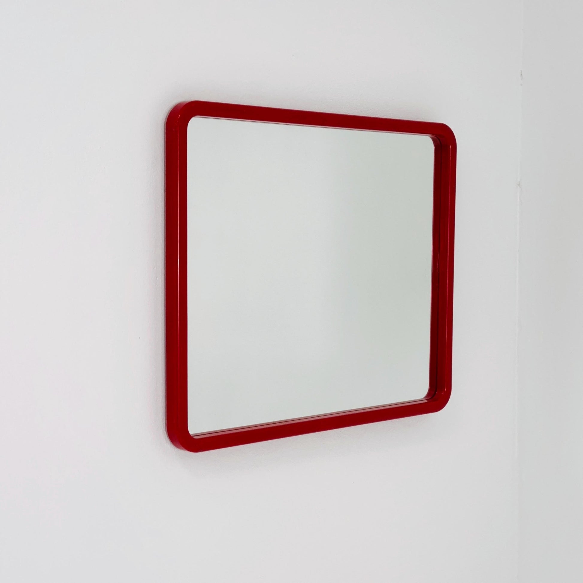 Space Age Red Wall Mirror — Germany 1970s