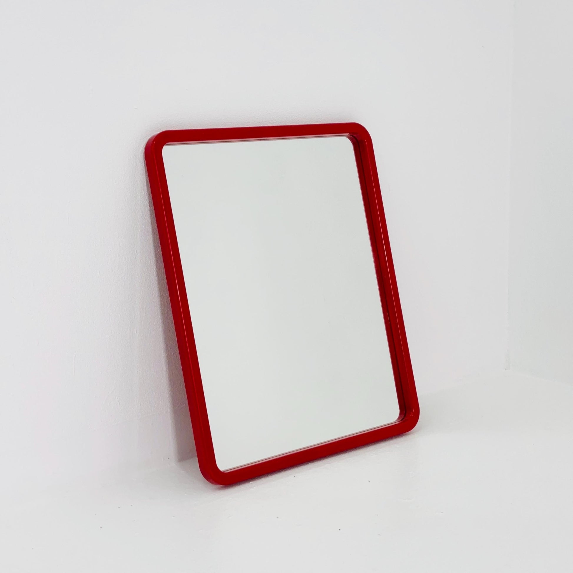 Space Age Red Wall Mirror — Germany 1970s