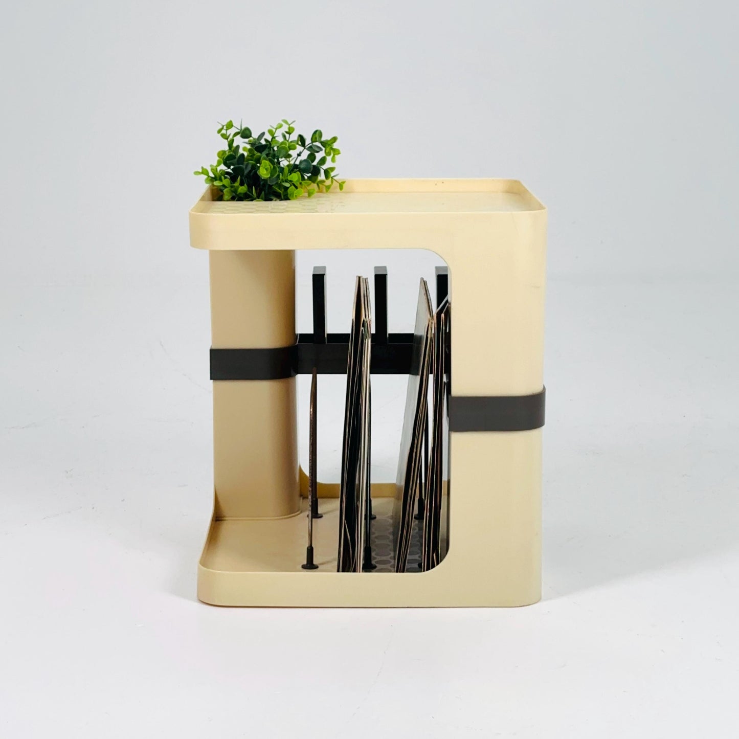 Mid Century Space Age Side Table — Marc Held for Flair — 1970s Media Storage Table — LP Vinyl