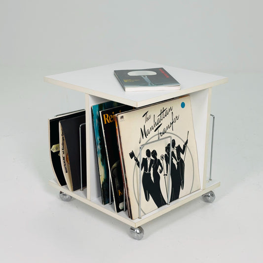 Rare Space Age trolley with magazine rack 1970s Germany