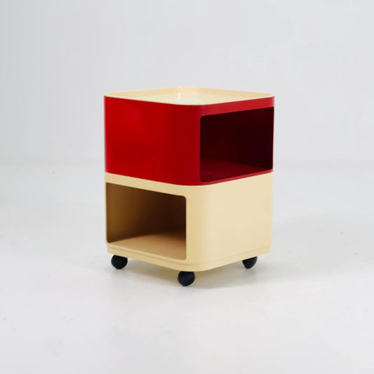 Rare Space Age Componibili Square Serving Trolley by Anna Castelli Ferrieri for Kartell — Italy, 1960s — Model 4970