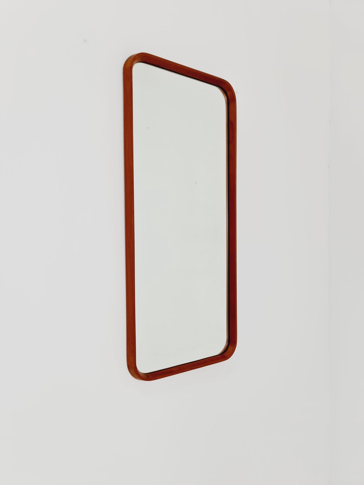 Teak Danish mid-century Modern wall-mounted mirror, 1960s