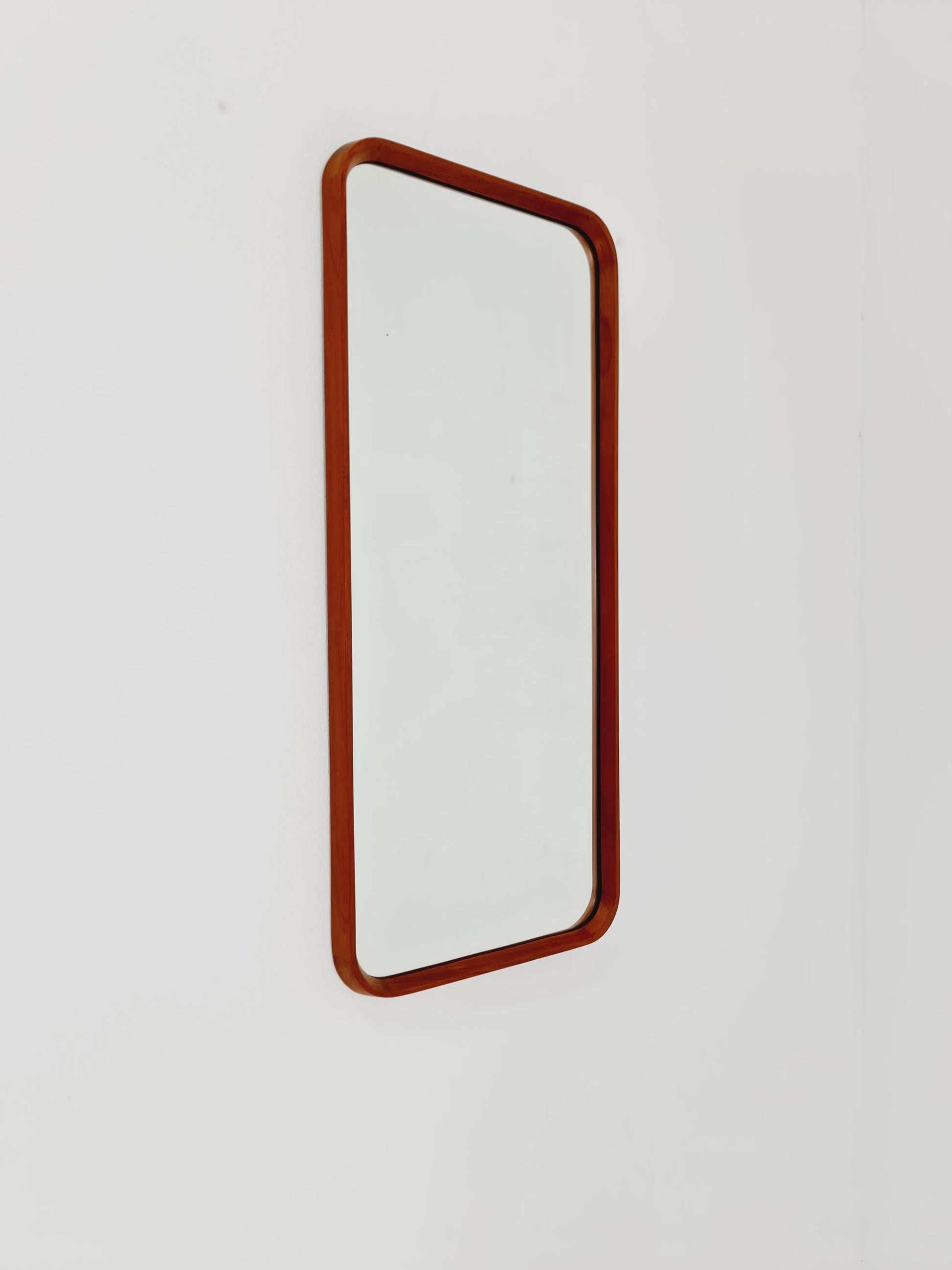 Teak Danish mid-century Modern wall-mounted mirror, 1960s