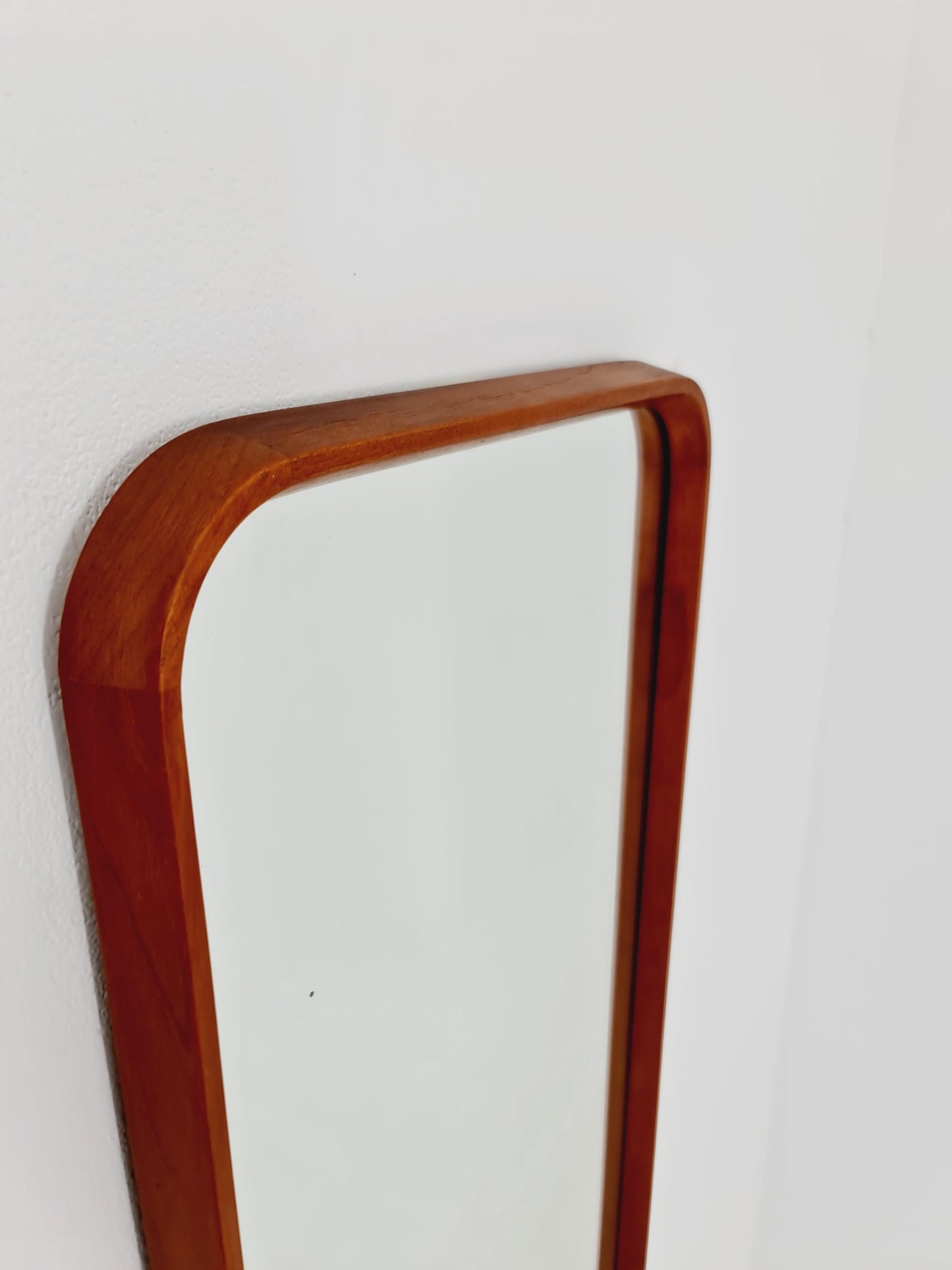 Teak Danish mid-century Modern wall-mounted mirror, 1960s
