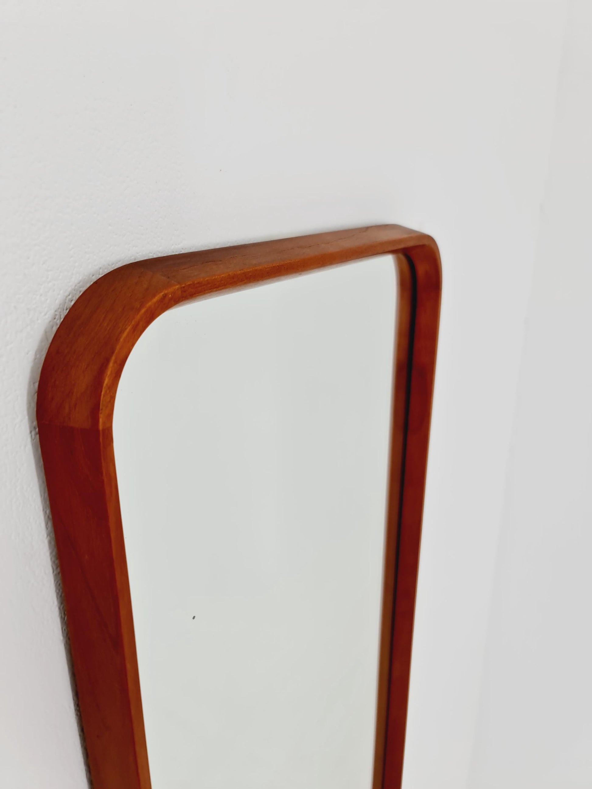 Teak Danish mid-century Modern wall-mounted mirror, 1960s