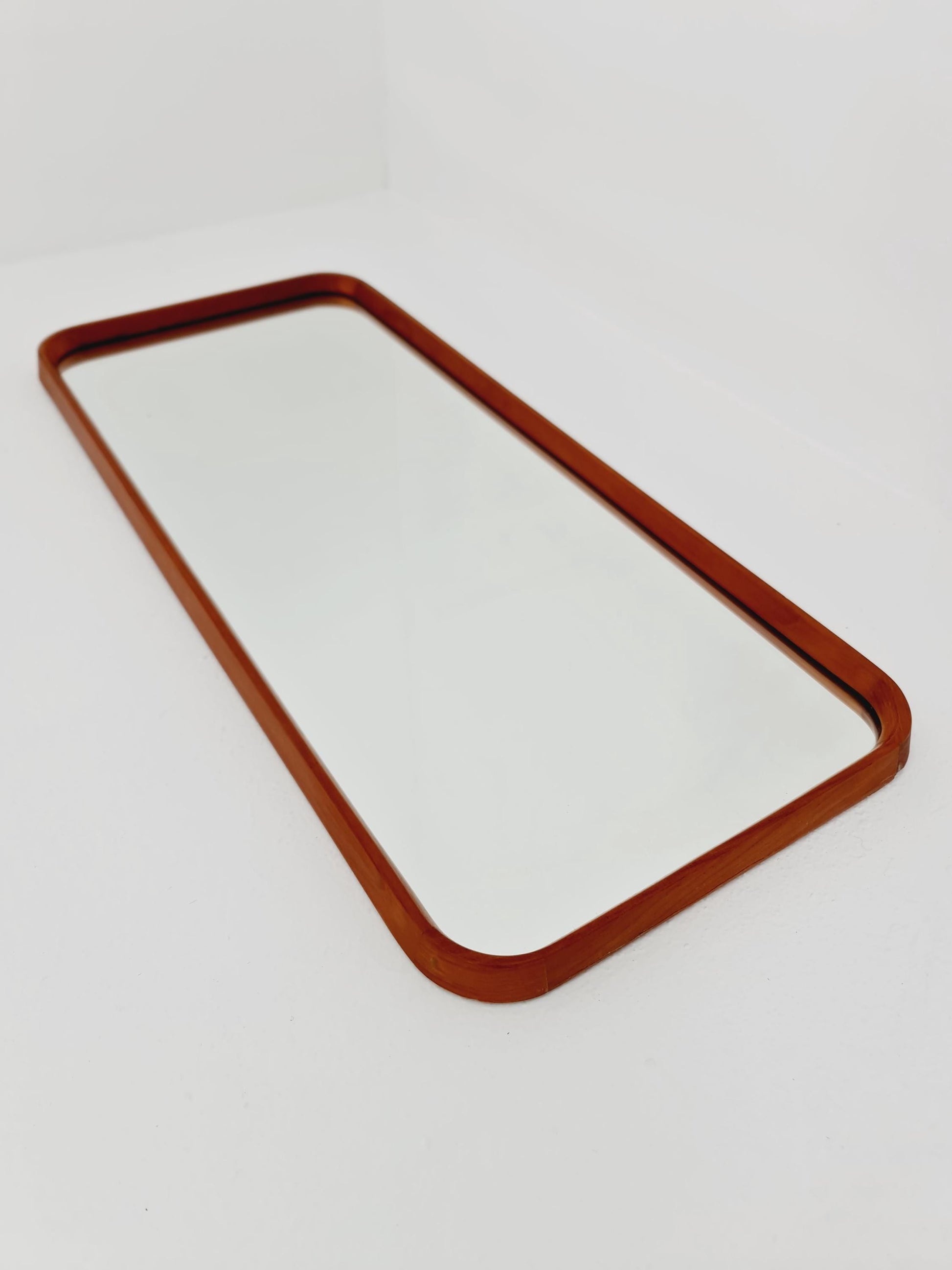 Teak Danish mid-century Modern wall-mounted mirror, 1960s