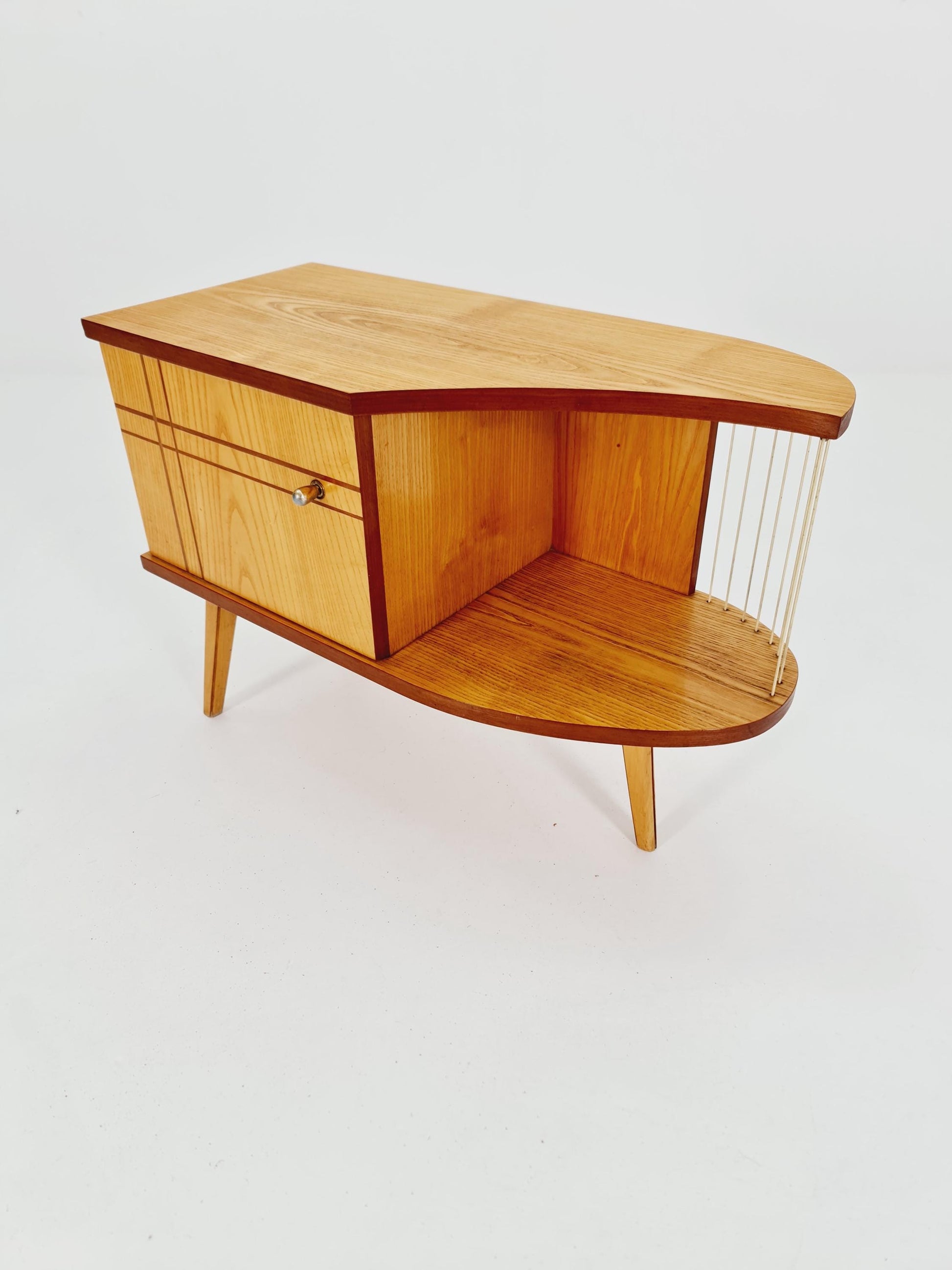 super Rare German mid-century Ash small sideboard /side table, 1950s