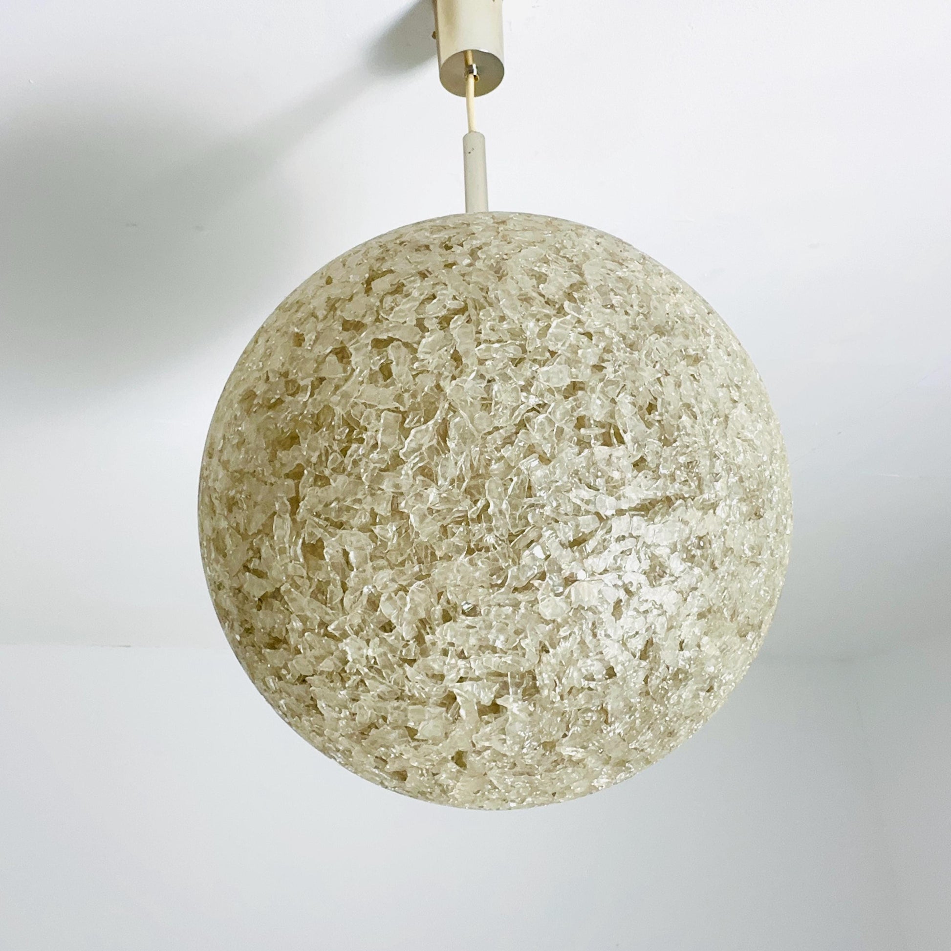 Mid century “Sugar Ball” hanging lamp by John & Sylvia Reid for Rotaflex 1960s