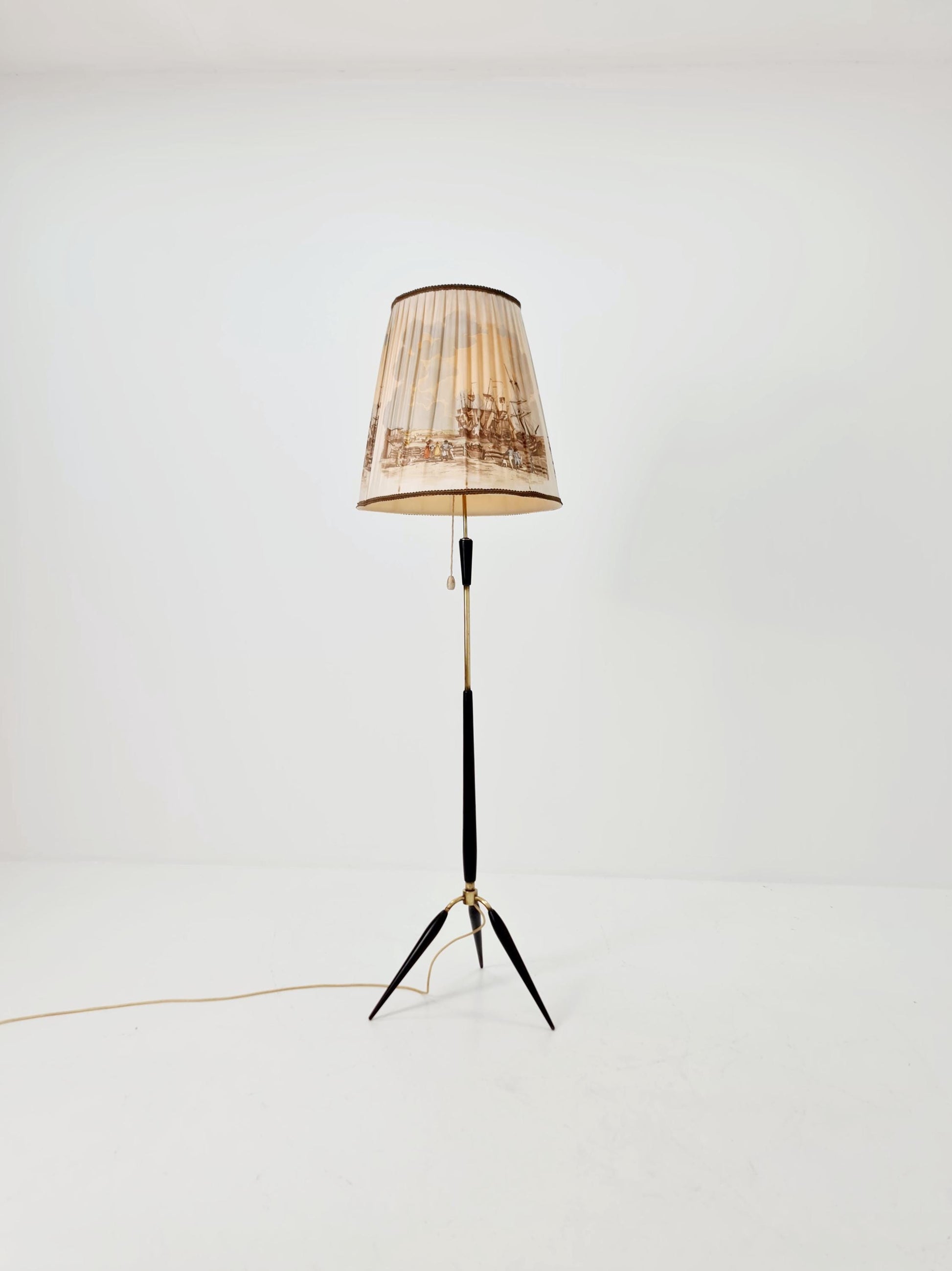 Rare Midcentury Danish floor lamp by Temde solid teak, 1960s