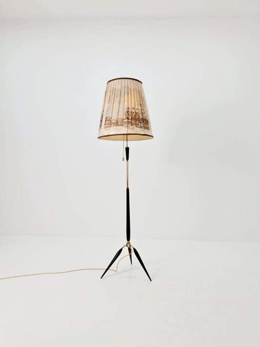 Rare Midcentury Danish floor lamp by Temde solid teak, 1960s