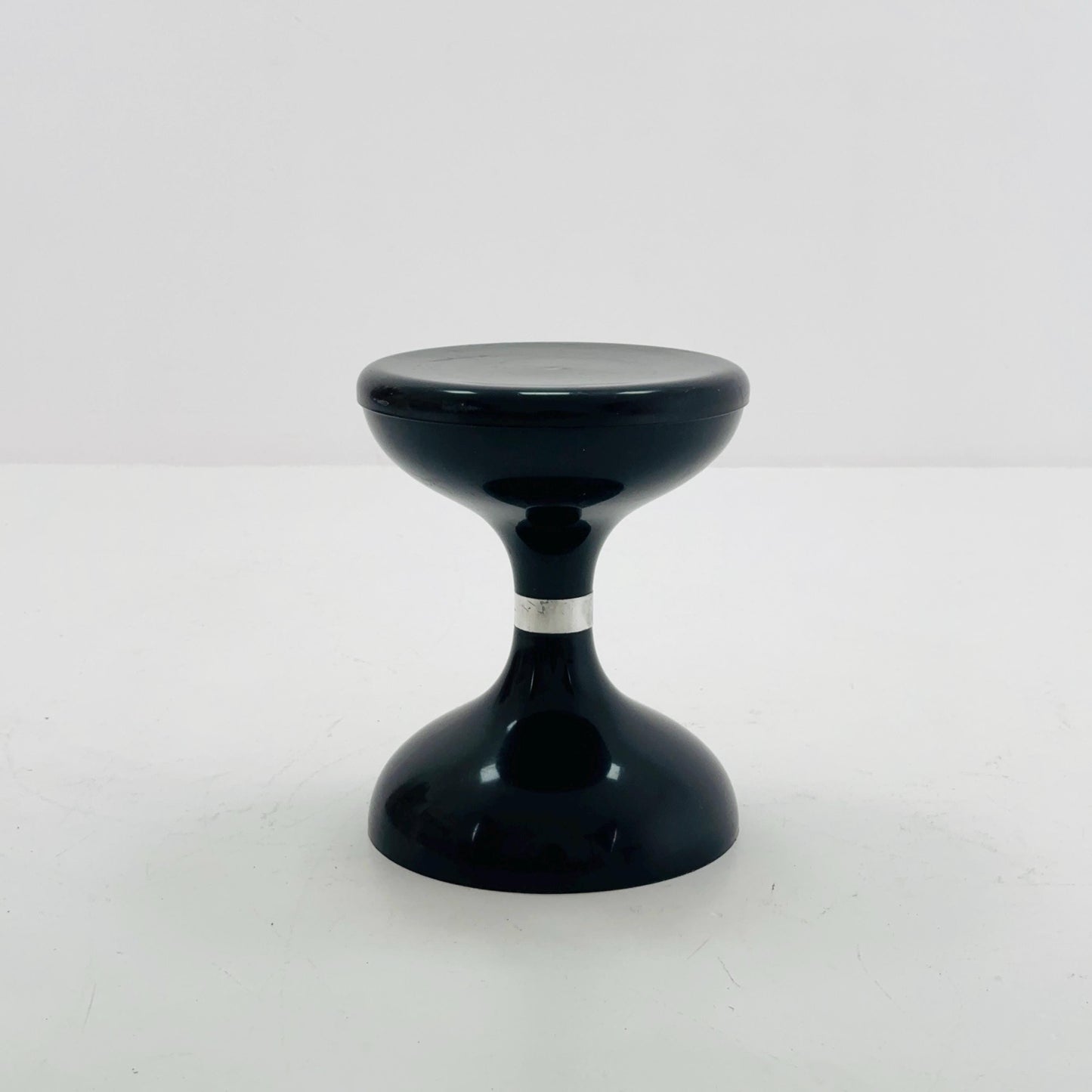 Space Age Black Plastic Stool – Robur Sgabello Americano, Italy 1970s