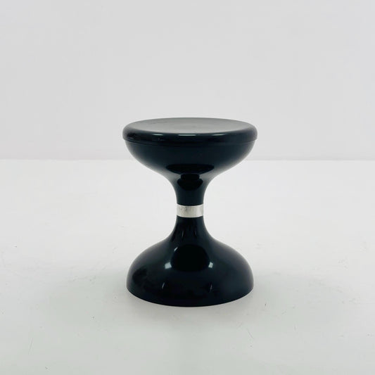 Space Age Black Plastic Stool – Robur Sgabello Americano, Italy 1970s