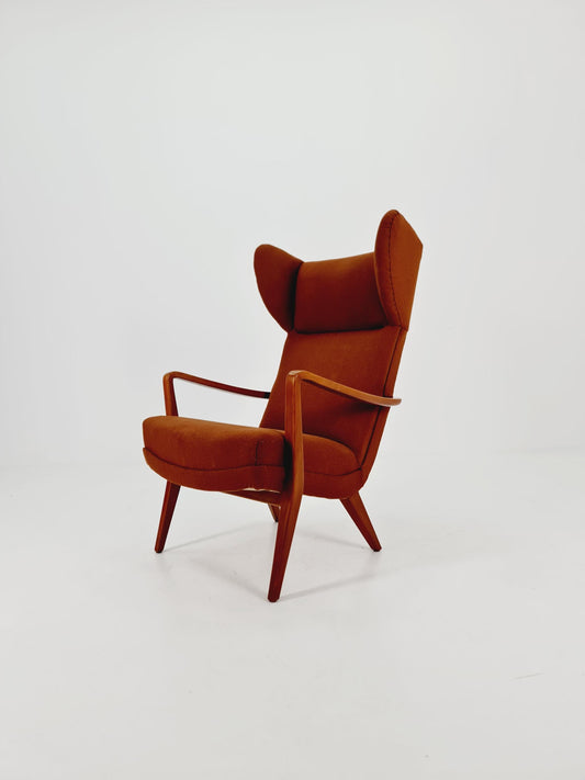 Vintage Mid century German Wing armchair 1950s
