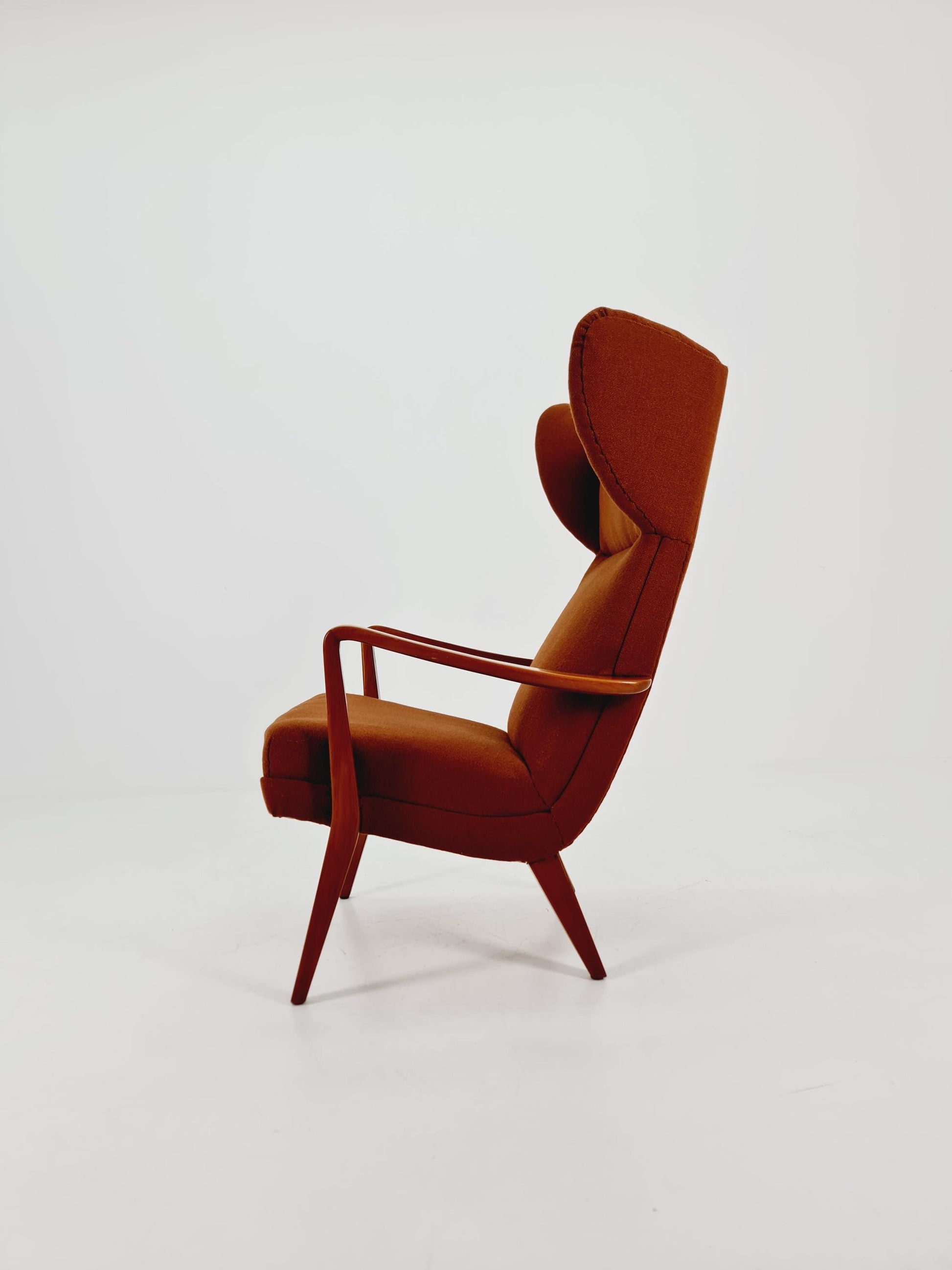 Vintage Mid century German Wing armchair 1950s