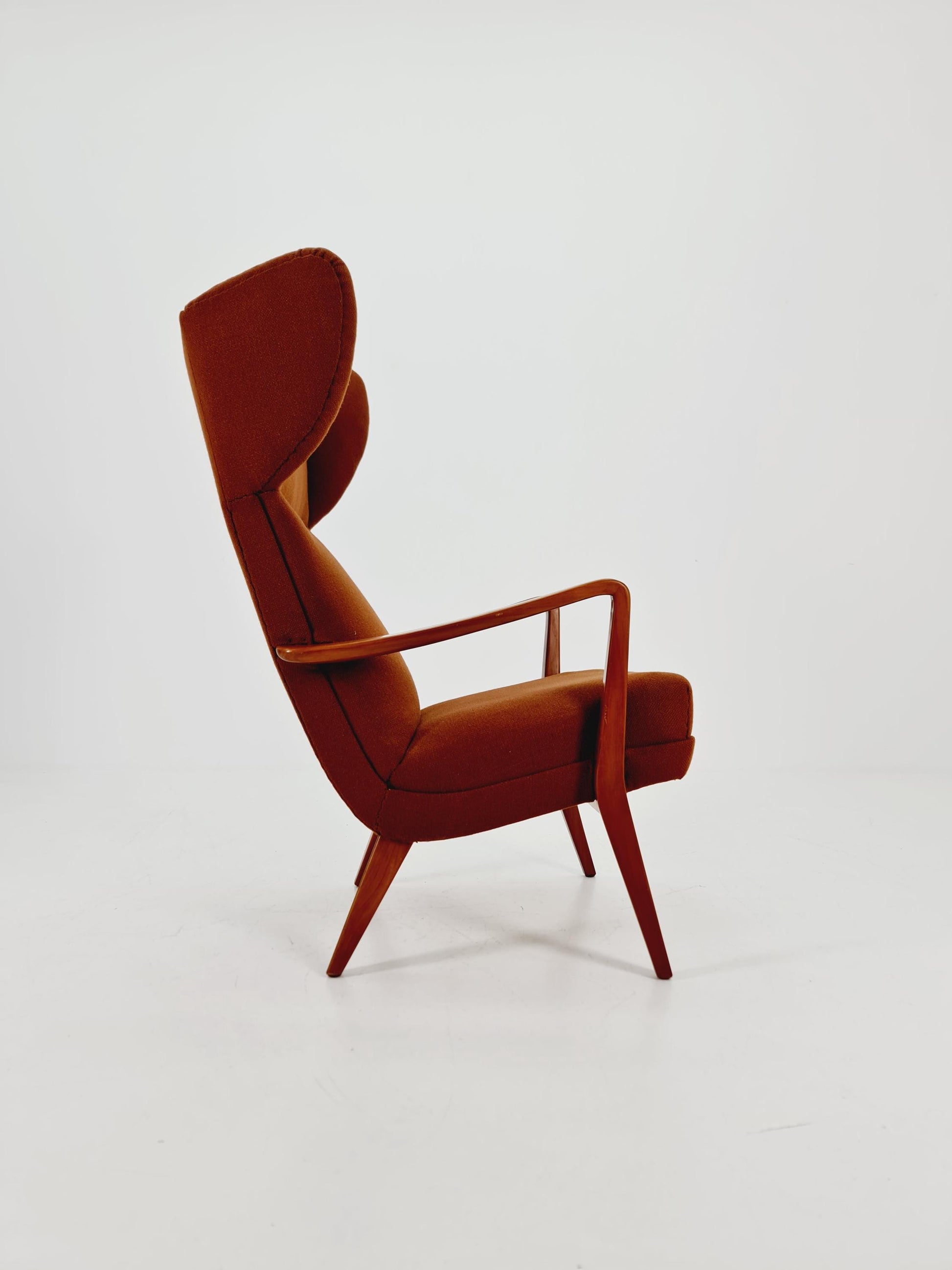 Vintage Mid century German Wing armchair 1950s