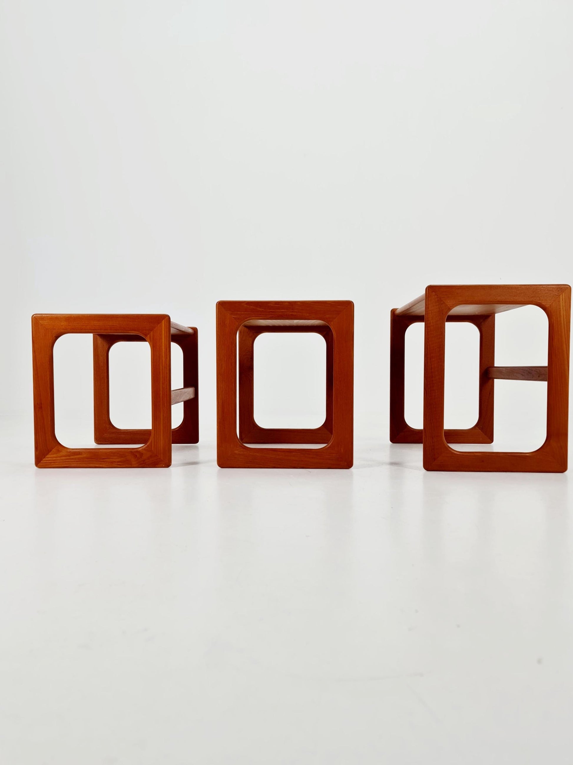Midcentury Danish Solid teak Nesting Tables by Salin Nyborg , 1960s
