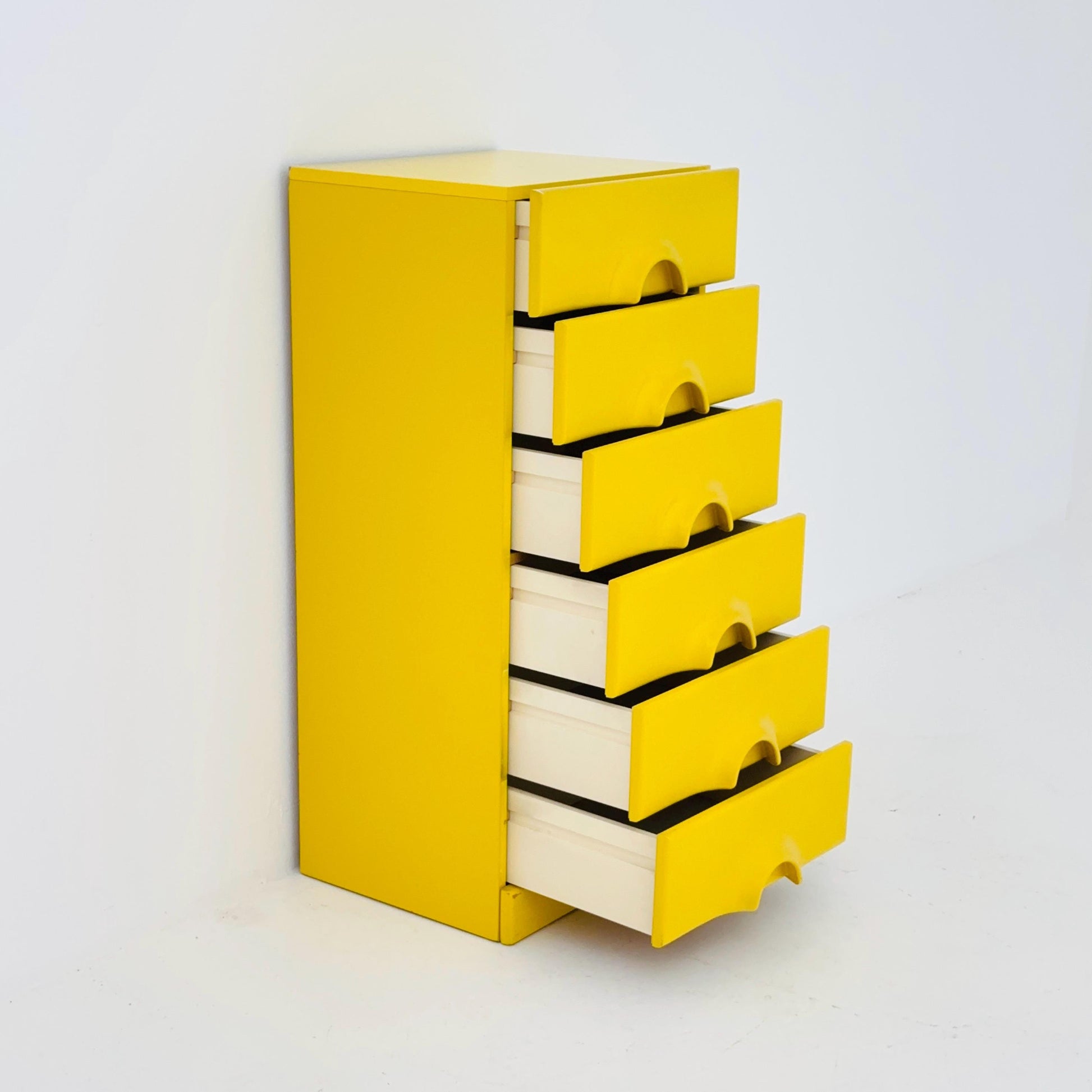 Rare Space Age Yellow Quadro Chest of Drawers by Jürgen Lange for Schönbuch, 1960s