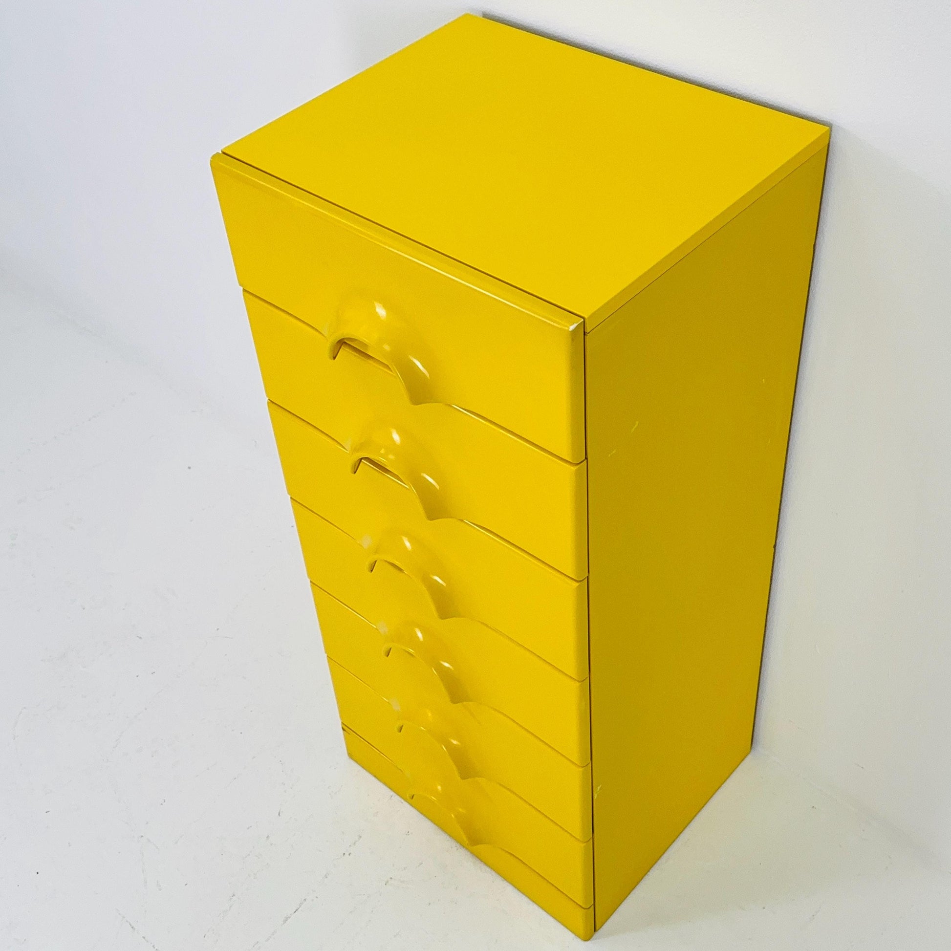 Rare Space Age Yellow Quadro Chest of Drawers by Jürgen Lange for Schönbuch, 1960s
