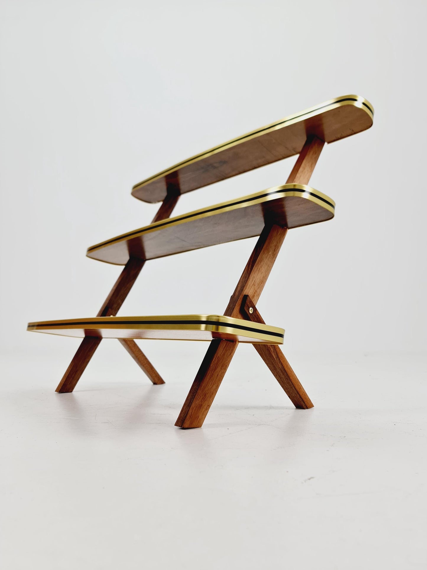 Big 1950s German Plant Stand, Colorful Vintage Mid-Century Minimalist Indoor Plant Stand Side Table Retro flower table