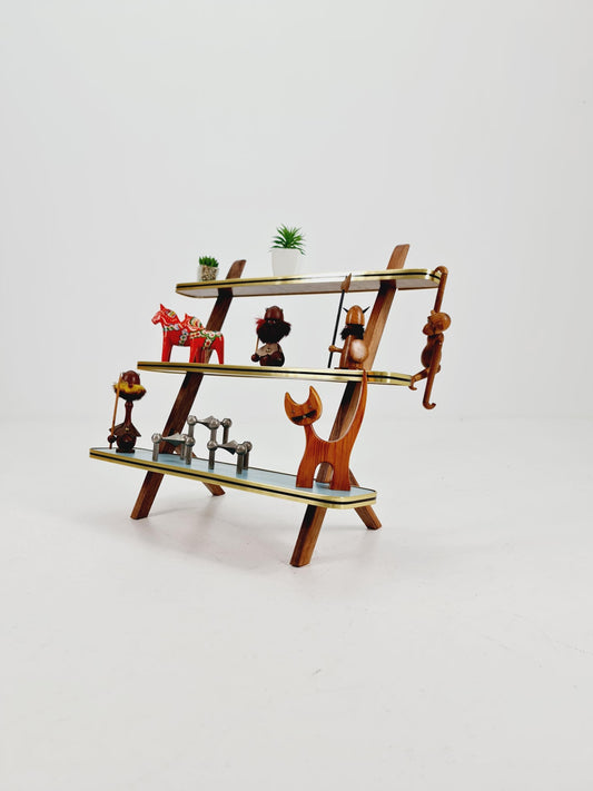 Big 1950s German Plant Stand, Colorful Vintage Mid-Century Minimalist Indoor Plant Stand Side Table Retro flower table