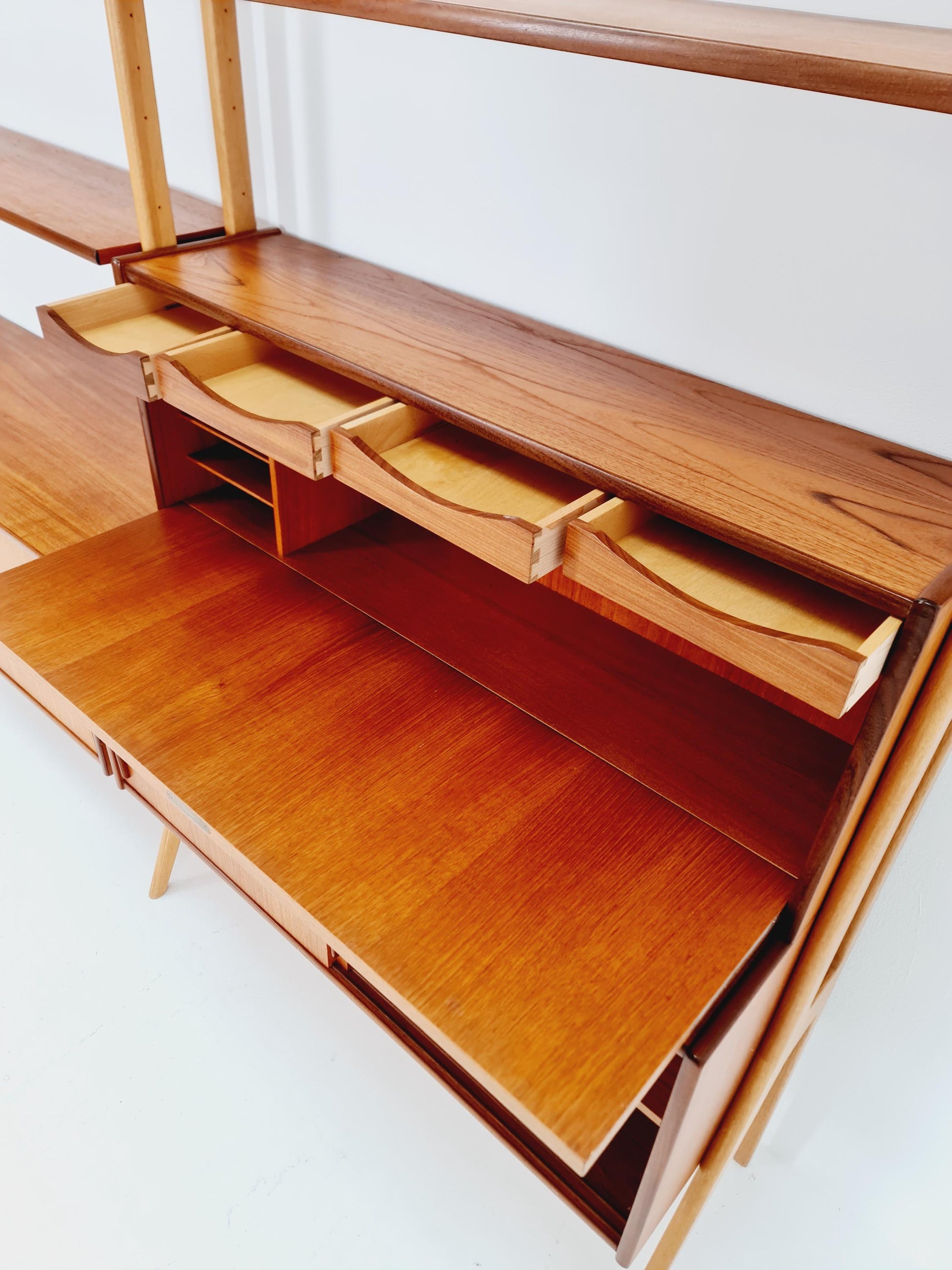 Rare Danish freestanding vintage bookshelf system /room divider by Kurt Østervig for KP Møbler 1960s