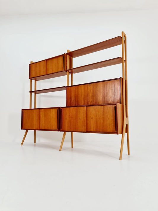 Rare Danish freestanding vintage bookshelf system /room divider by Kurt Østervig for KP Møbler 1960s