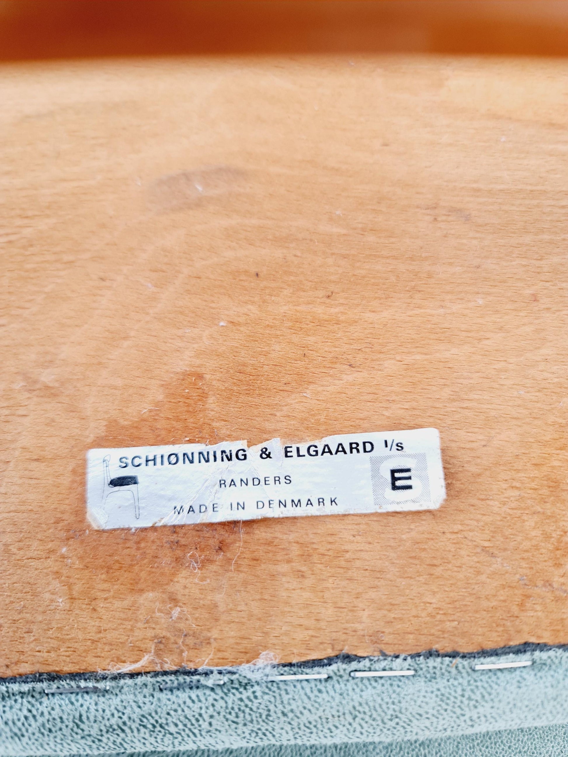 Mid Century Dansih Teak and Leather chair by schiønning & Elgaard ,1960s Set of 4