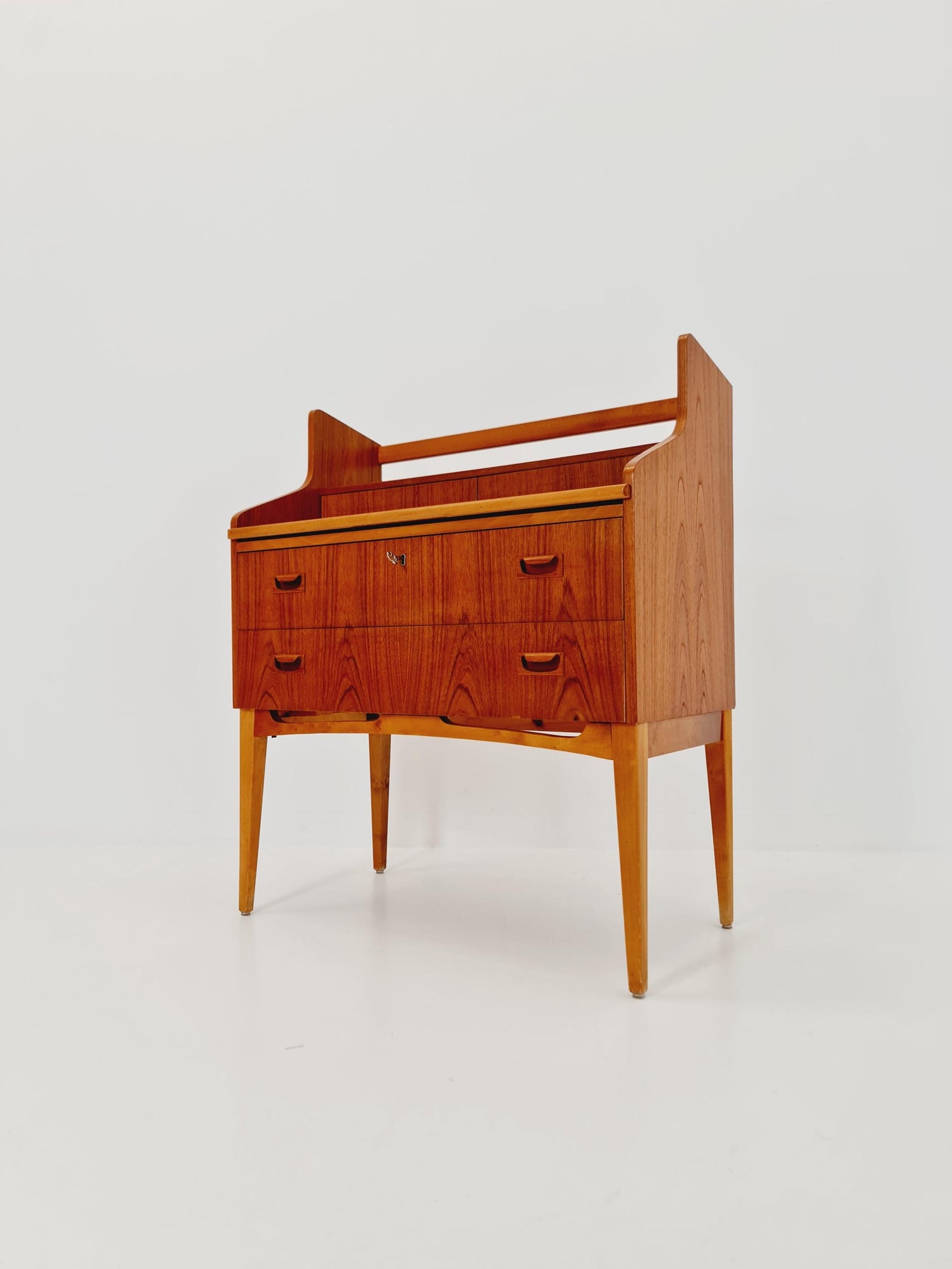 Midcentury Danish vintage teak secretary, vanity /Make up table By Arne Wahl Iversen, 1960s