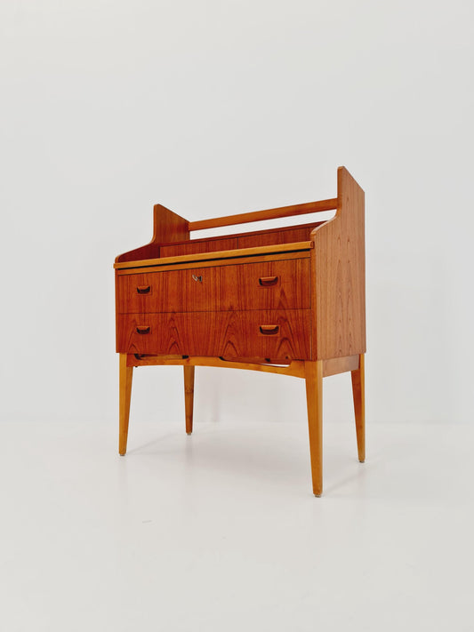 Midcentury Danish vintage teak secretary, vanity /Make up table By Arne Wahl Iversen, 1960s