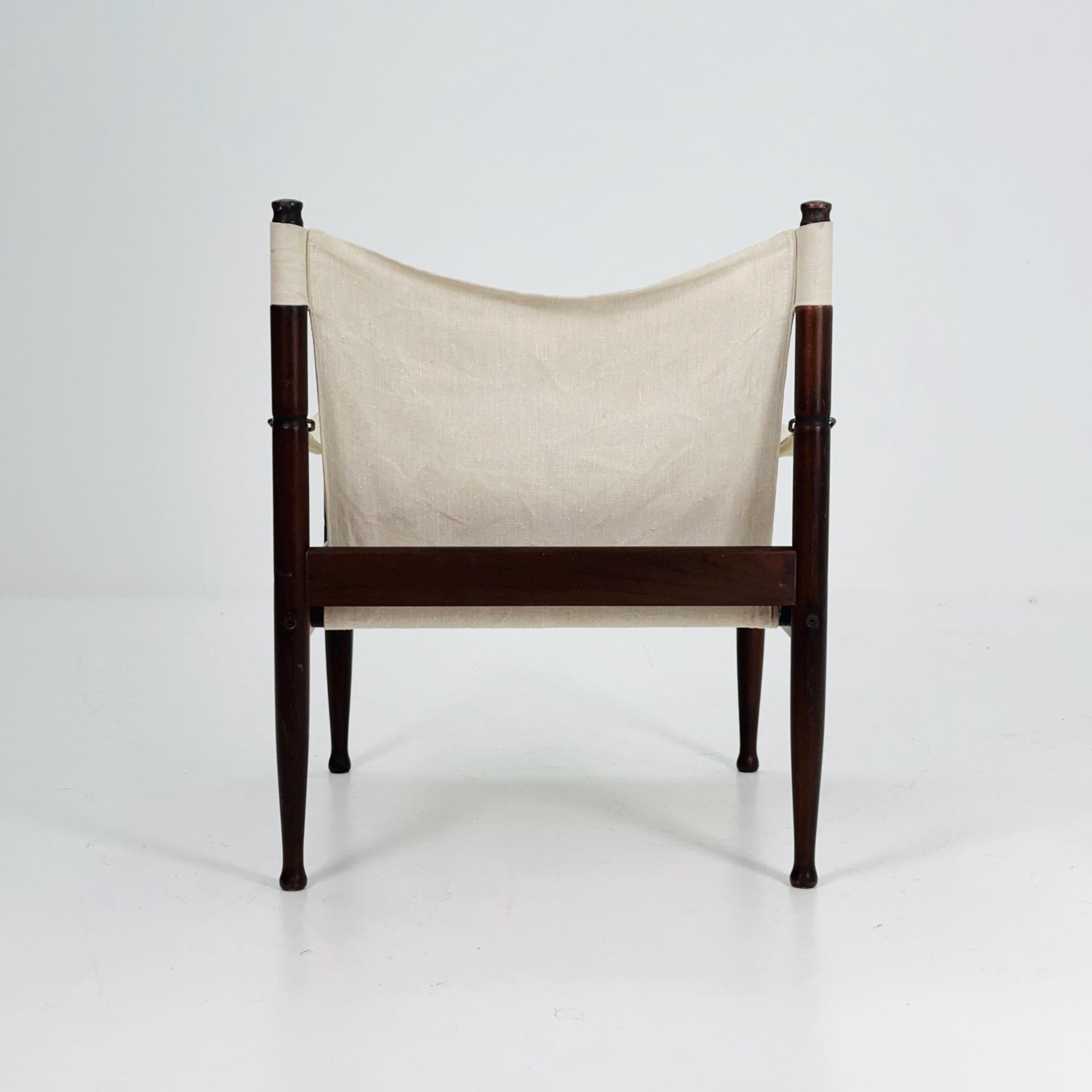 Mid century Danish Canvas Safari Chair by Erik Wørts for Niels Eilersen, 1960s Denmark